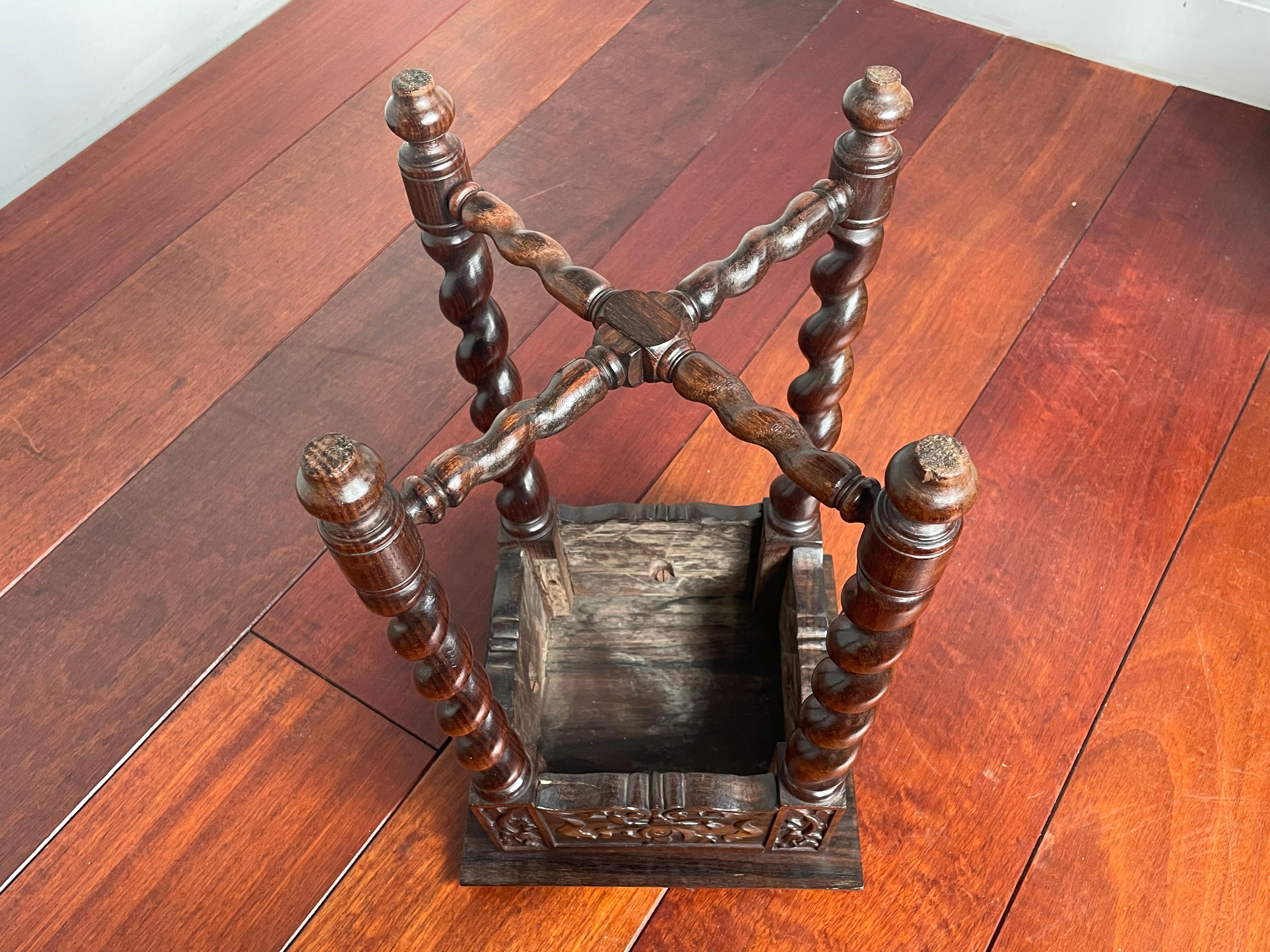 Rare & Exclusive Antique Dutch Colonial Coromandel Wooden End or Side Table 5
