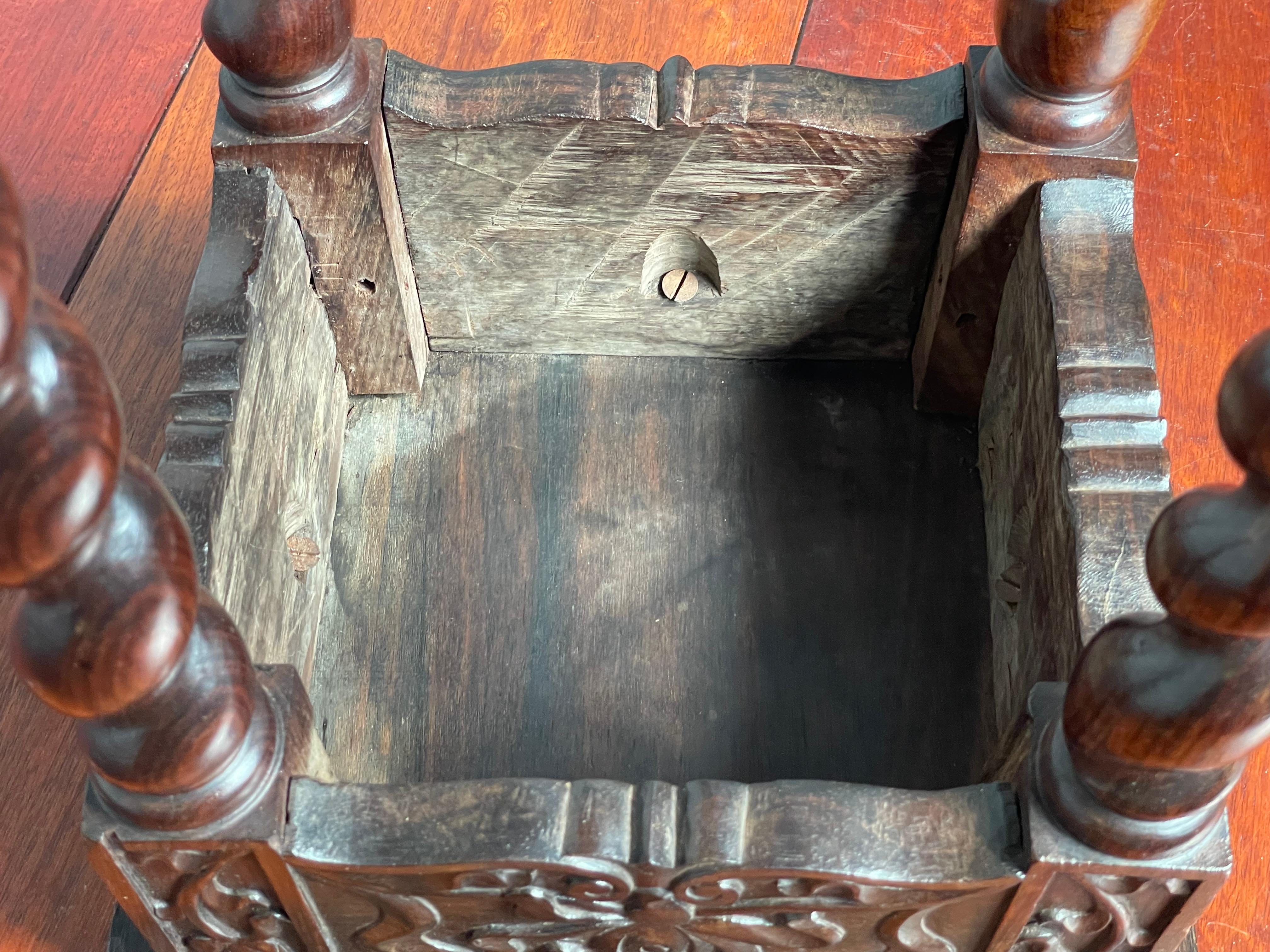 Rare & Exclusive Antique Dutch Colonial Coromandel Wooden End or Side Table 6