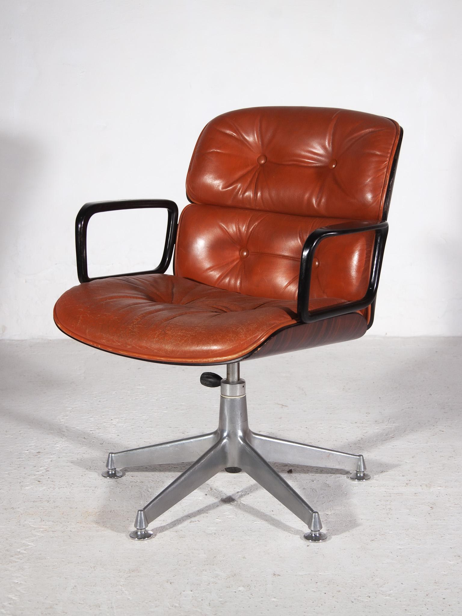 Mid-Century Modern Rare Executive Arm Desk Chair for Mobli Italiani Moderni, Rome
