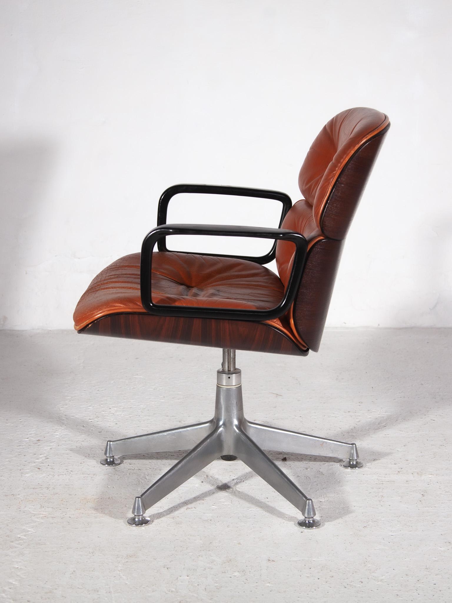 Rare Executive Arm Desk Chair for Mobli Italiani Moderni, Rome In Good Condition In Antwerp, BE