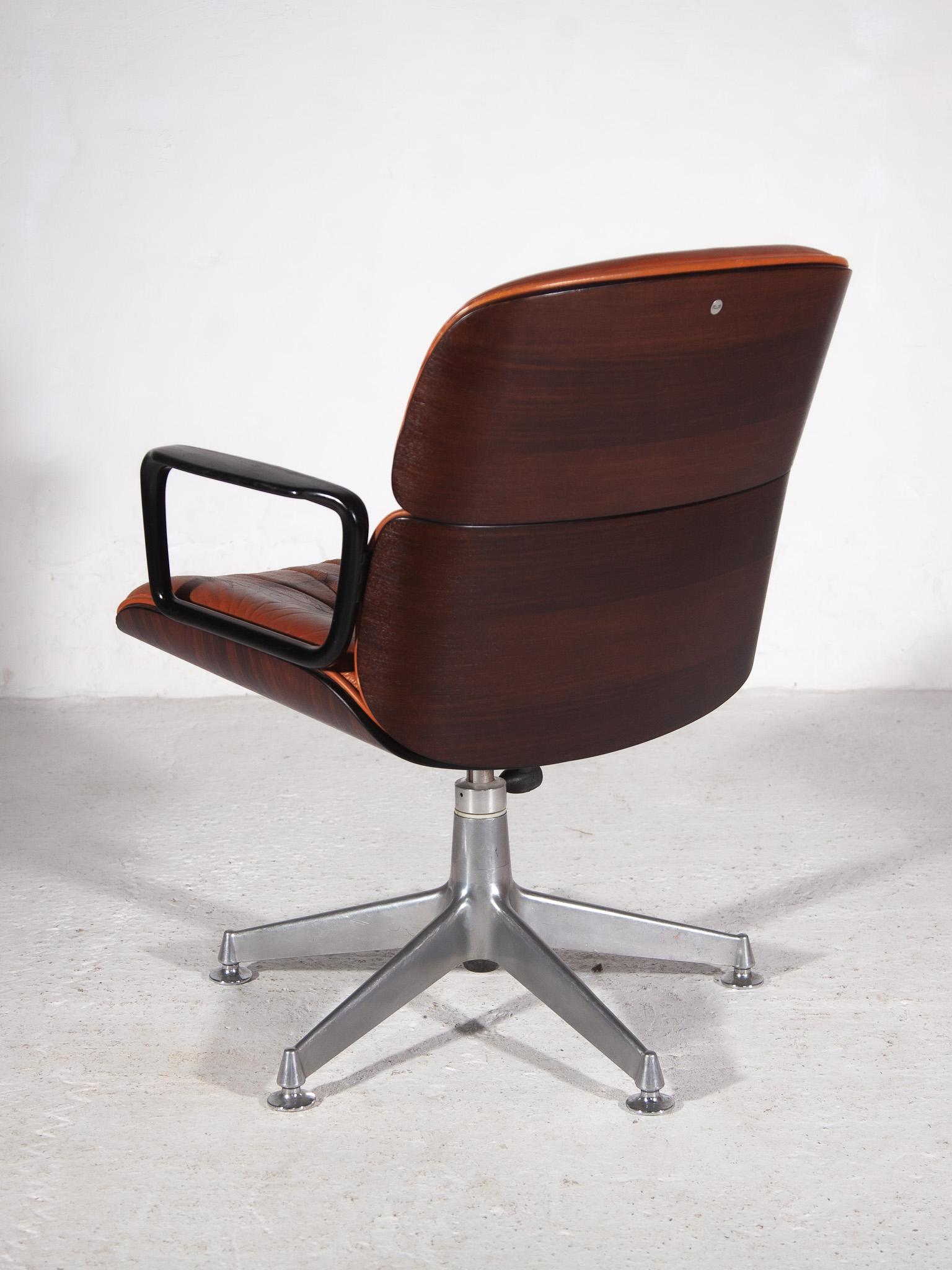 Mid-20th Century Rare Executive Arm Desk Chair for Mobli Italiani Moderni, Rome