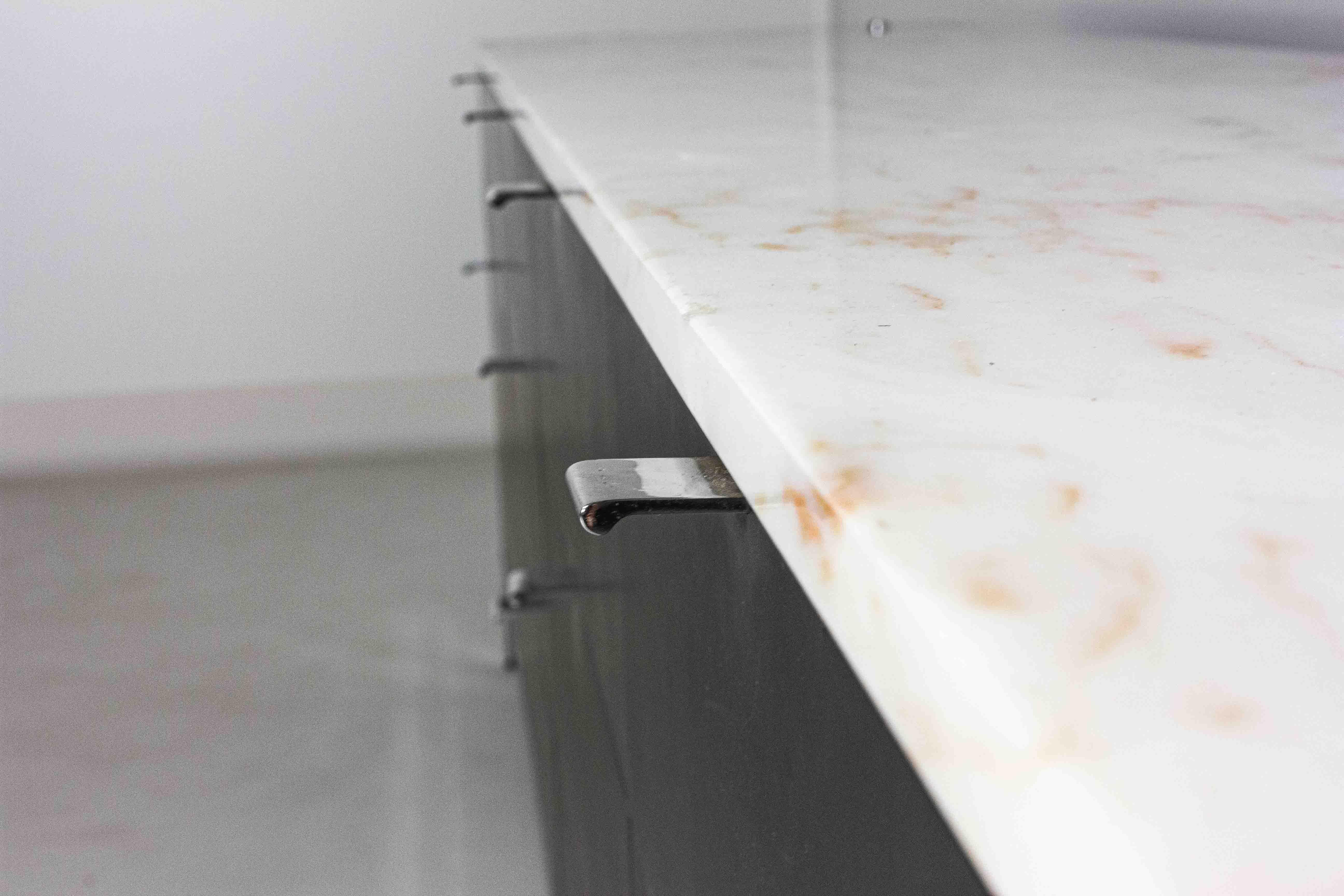 Rara credenza direzionale di Florence Knoll in marmo rosa d'aurore, anni '60 in vendita 2