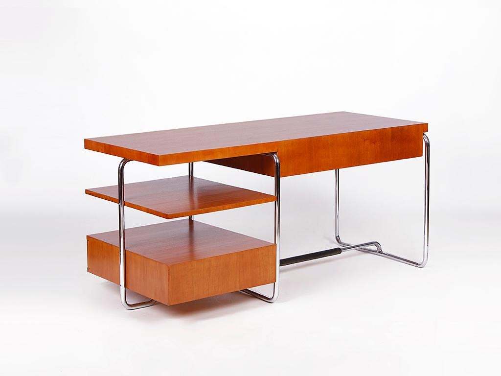 20th Century Rare Executive Tubular Steel Desk by Mücke-Melder, 1930s For Sale