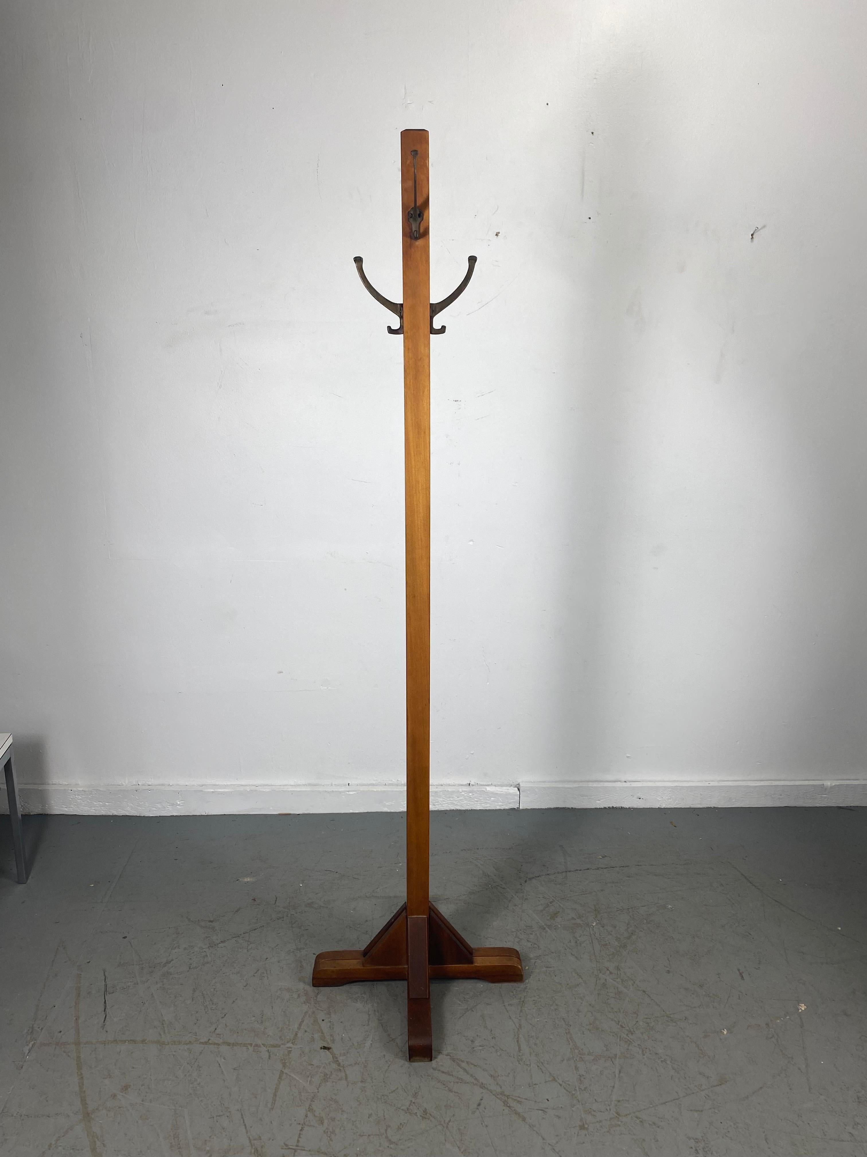 Rare Expanding Arts Crafts Free Standing Coat Tree or Stand