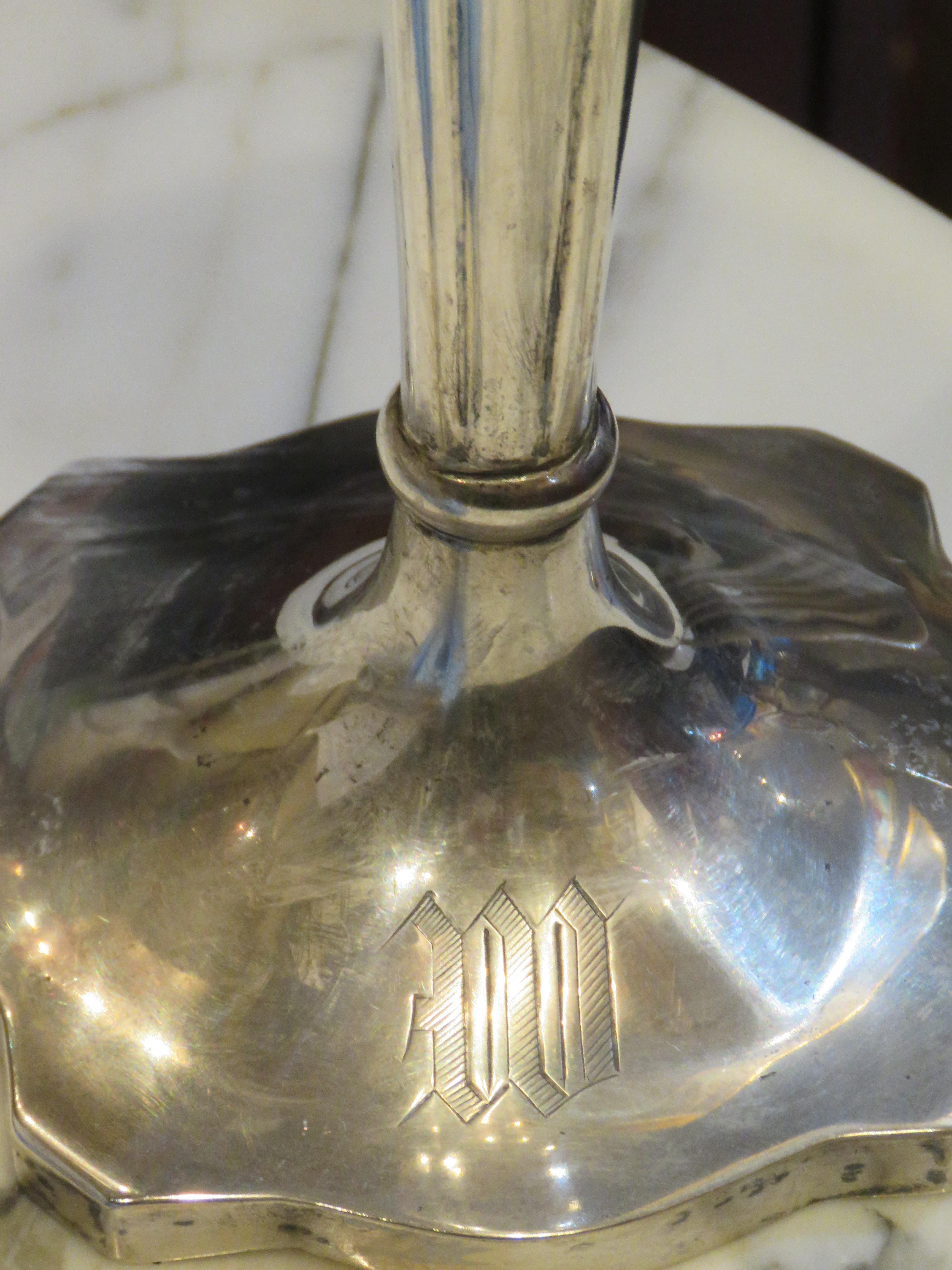 Rare Exquisite 19TH Century Large French Sterling Silver Floral Vase In Good Condition For Sale In New York, NY
