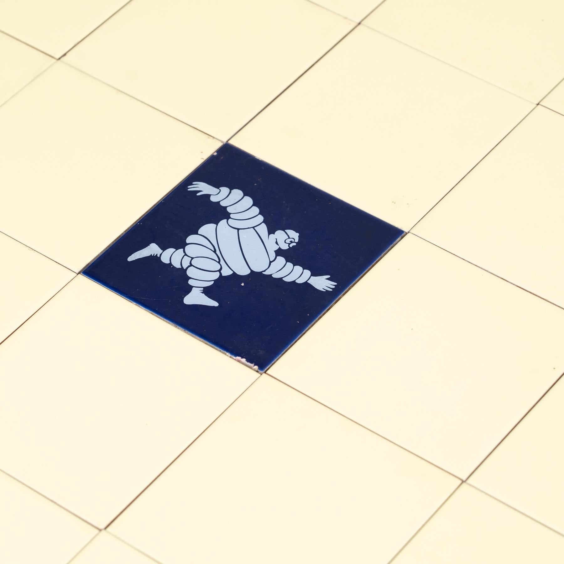 Rare Extra Extra Large Set of Vintage Michelin Man Tiles, circa 1960 For Sale 5