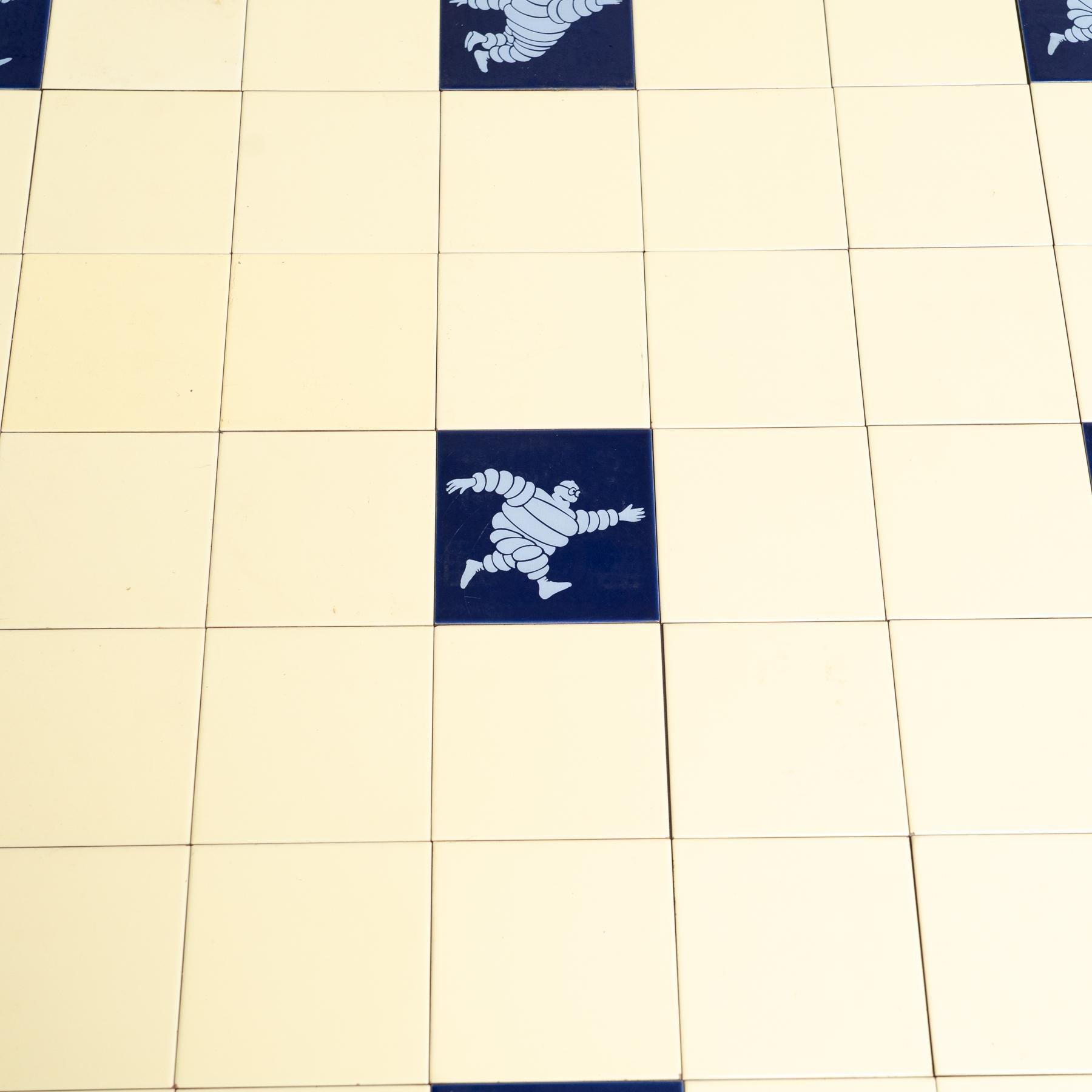 Rare Extra Extra Large Set of Vintage Michelin Man Tiles, circa 1960 For Sale 7
