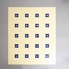Rare Extra Extra Large Set of Vintage Michelin Man Tiles, circa 1960