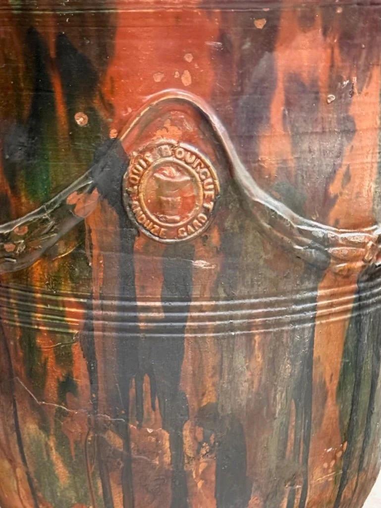 Rare Extra Large 19th Century Anduze Planter In Good Condition For Sale In Charlottesville, VA