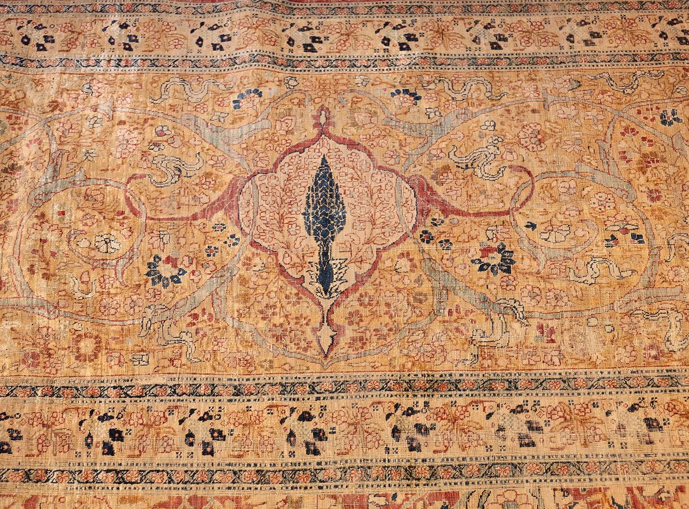Antique Persian Silk Tabriz by Haji Jalili. 15 ft 8 in x 24 ft 6 in For Sale 8