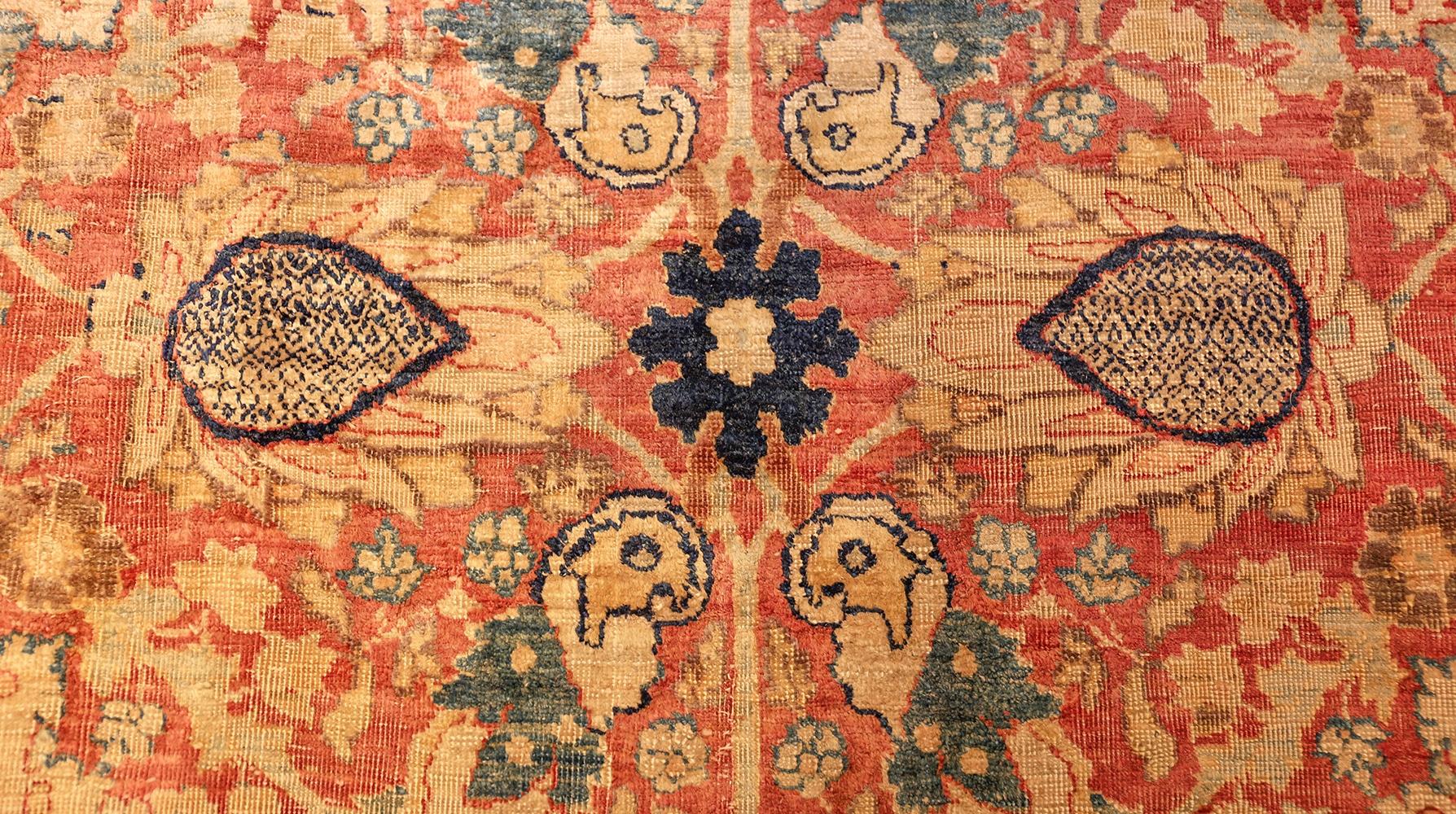 Antique Persian Silk Tabriz by Haji Jalili. 15 ft 8 in x 24 ft 6 in For Sale 4
