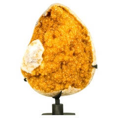Rare Extra-Large Citrine Flower Cluster, Golden-Orange Color, Collector Grade