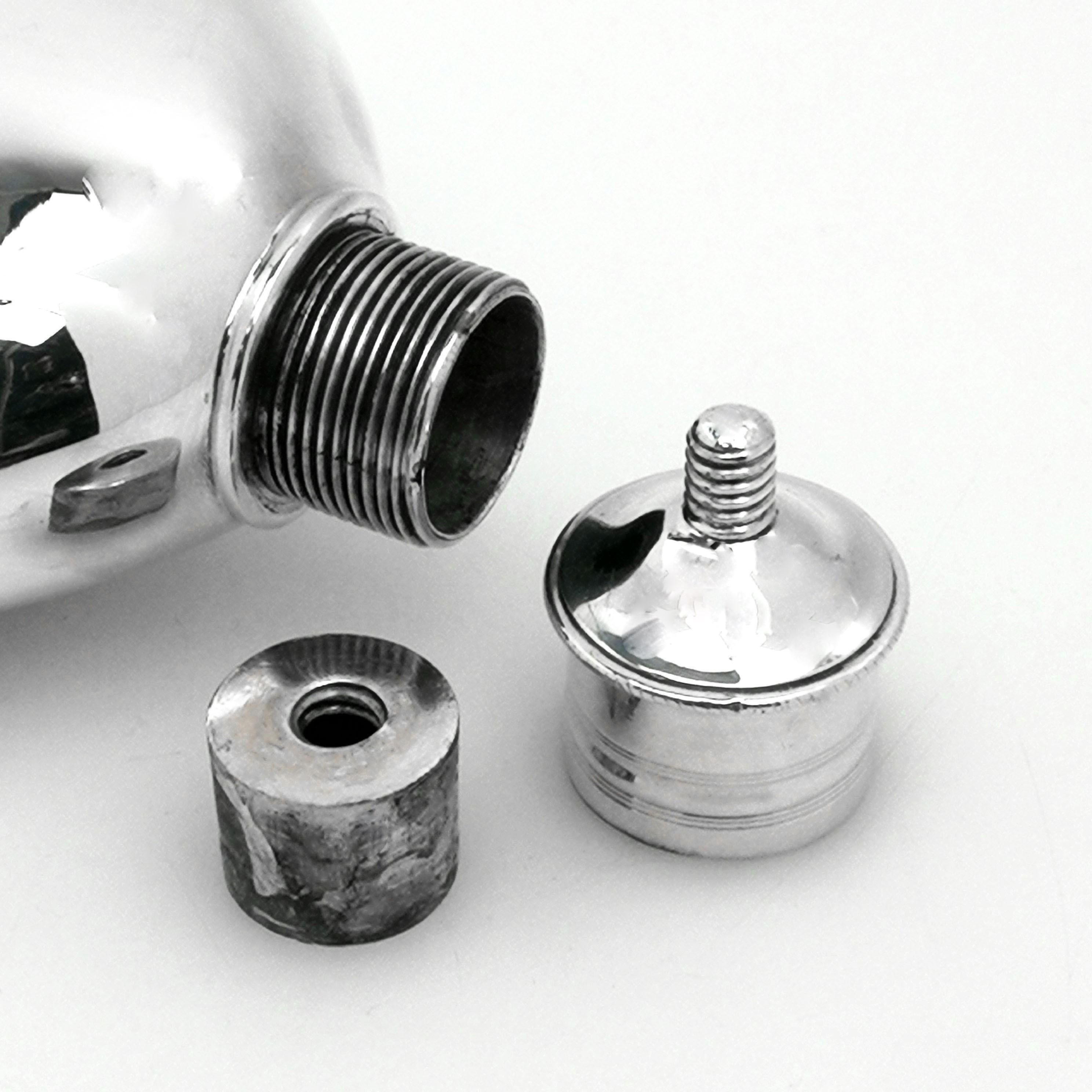 Sterling Silver Rare Extra Large George III Hip Flask or Drinks Flask with Cup 1814 Georgian