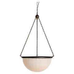 Rare Extra Large Jefferson & Co Model 489 "MOONSTONE" Plafonnier Pendant Light