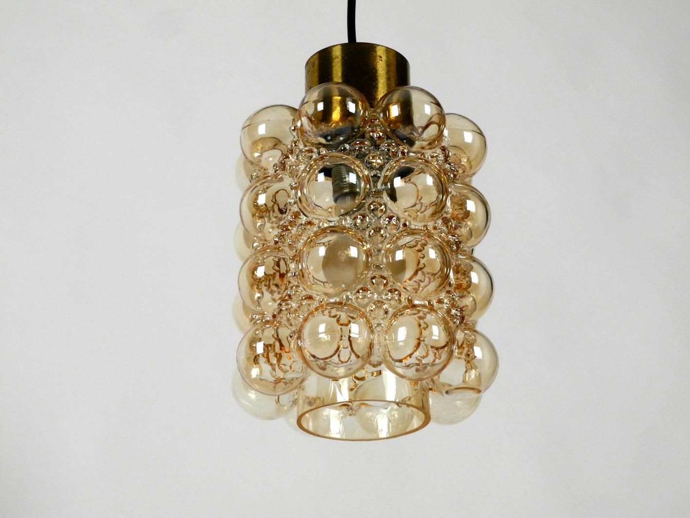 Rare Extra Large Limburg Brass Glass Bubble Pendant Lamp Design Helena Tynell In Good Condition In München, DE