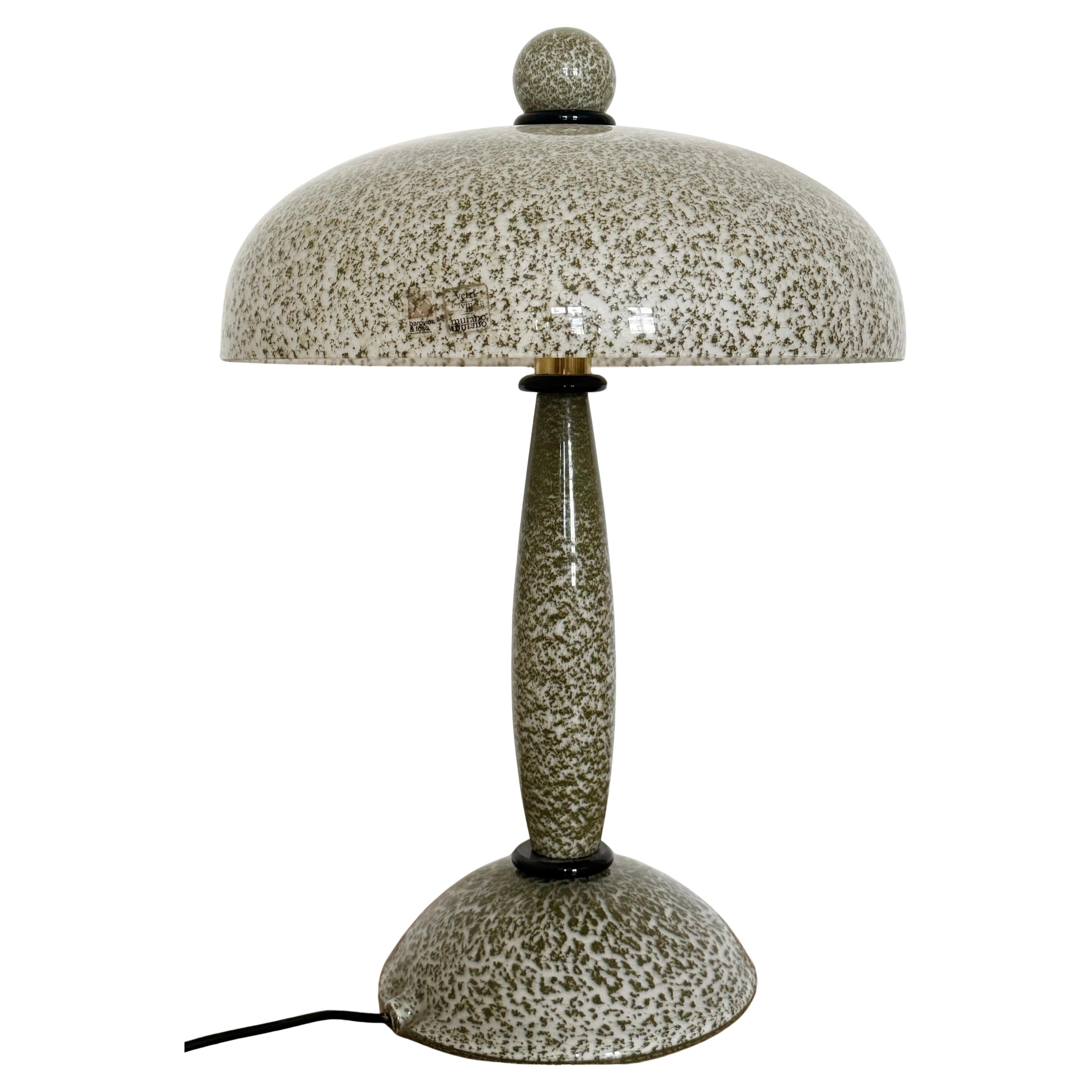 Raro cristal de Murano extragrande  Lámpara de sobremesa de Barovier & Toso, ca. 1960