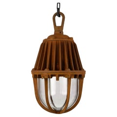 Rare Extra Large Revo Tipton Cast Iron Explosion Proof Industrial Pendant Lights
