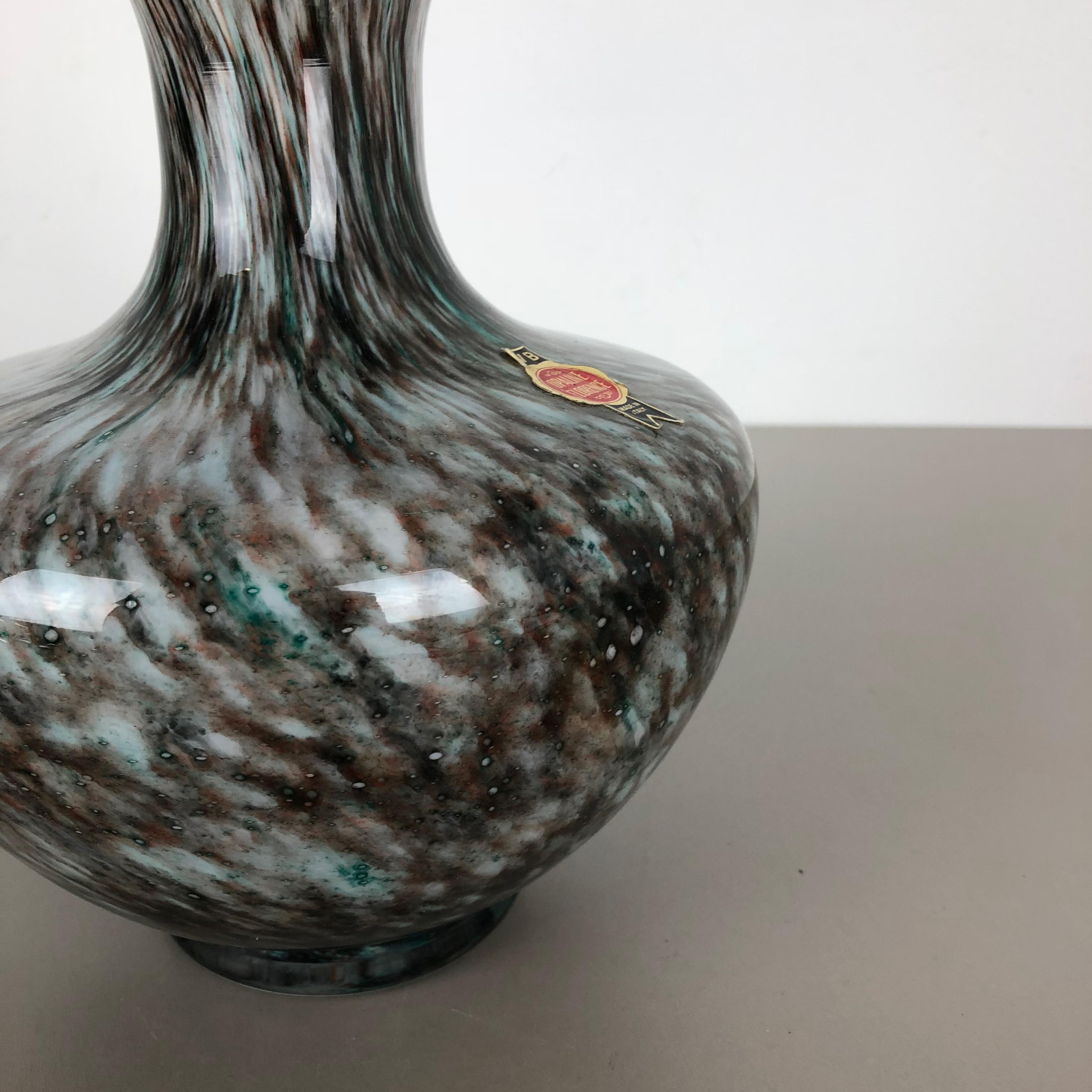 Rare Extra Large Vintage Pop Art Opaline Florence Glass Vase Design, Italy 1970s For Sale 4