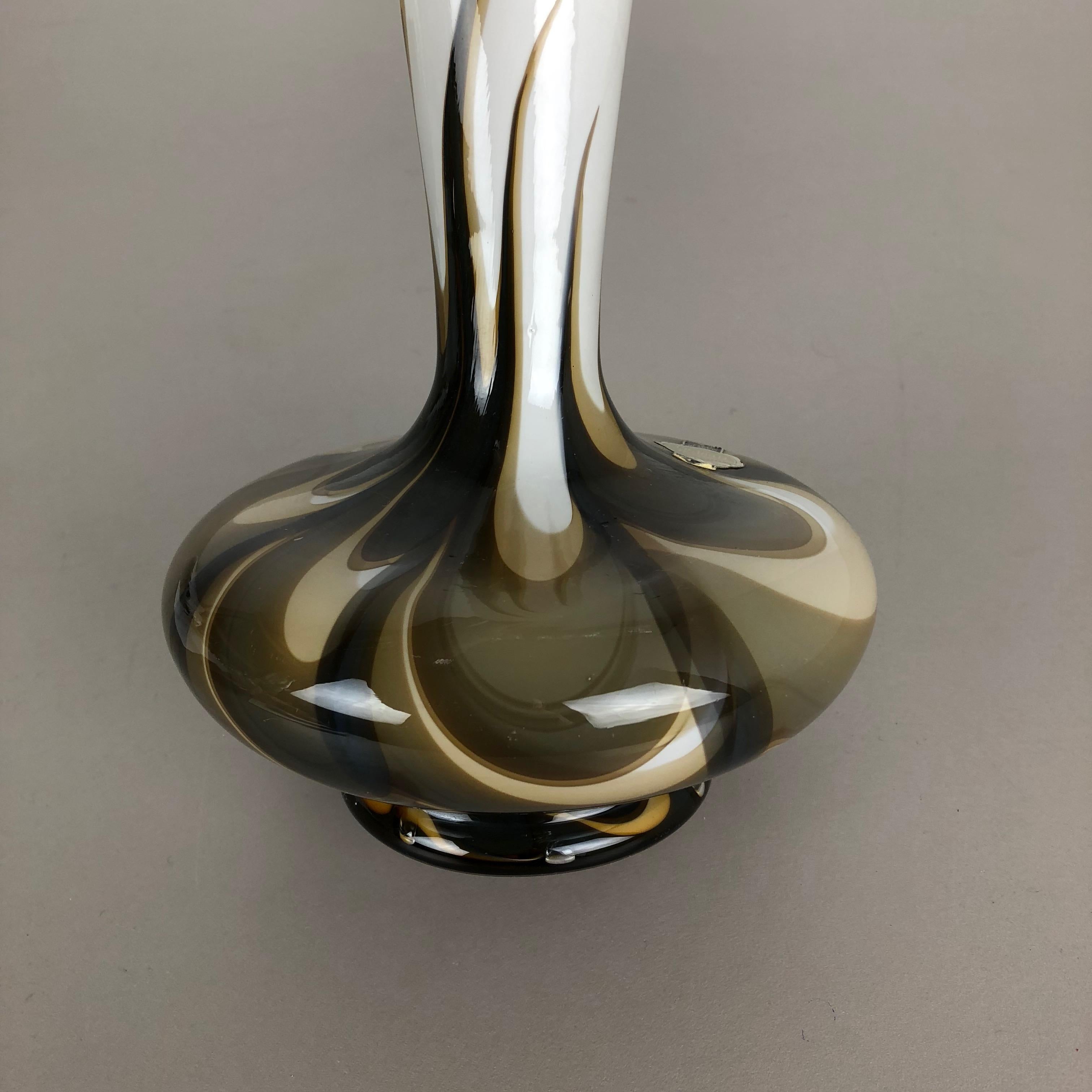 Rare Extra Large Vintage Pop Art Opaline Florence Glass Vase Design, Italy 1970s For Sale 5