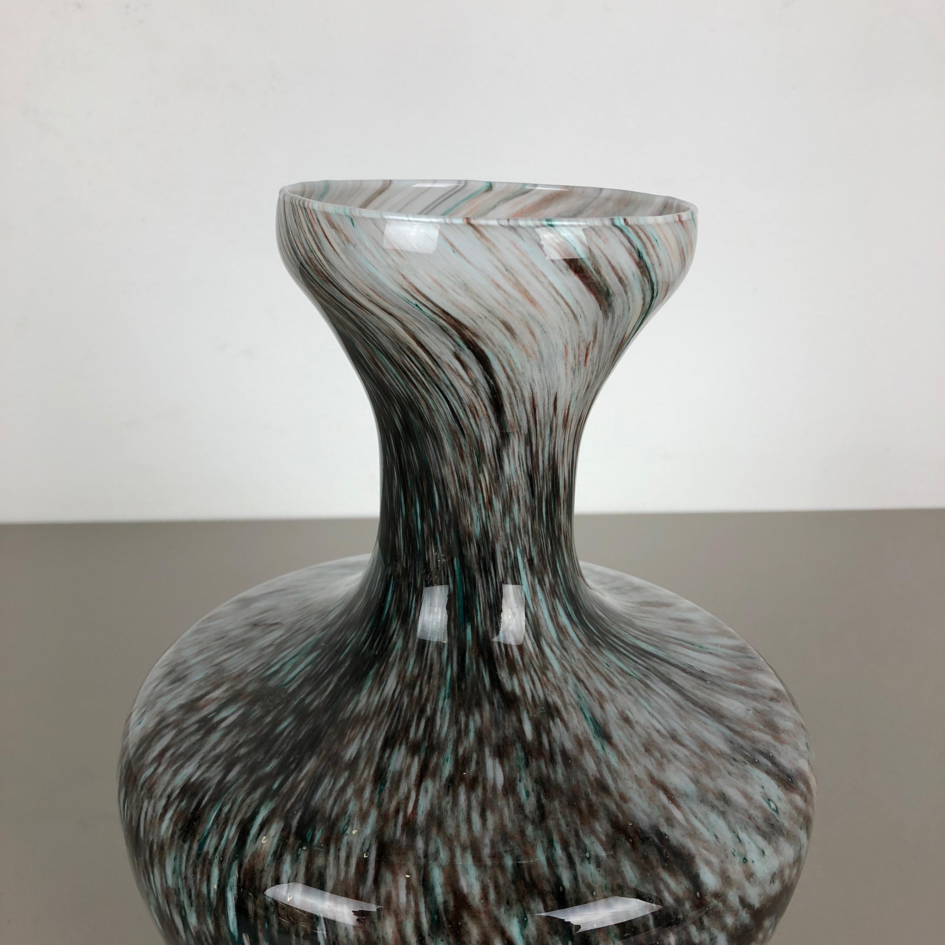Rare Extra Large Vintage Pop Art Opaline Florence Glass Vase Design, Italy 1970s For Sale 7