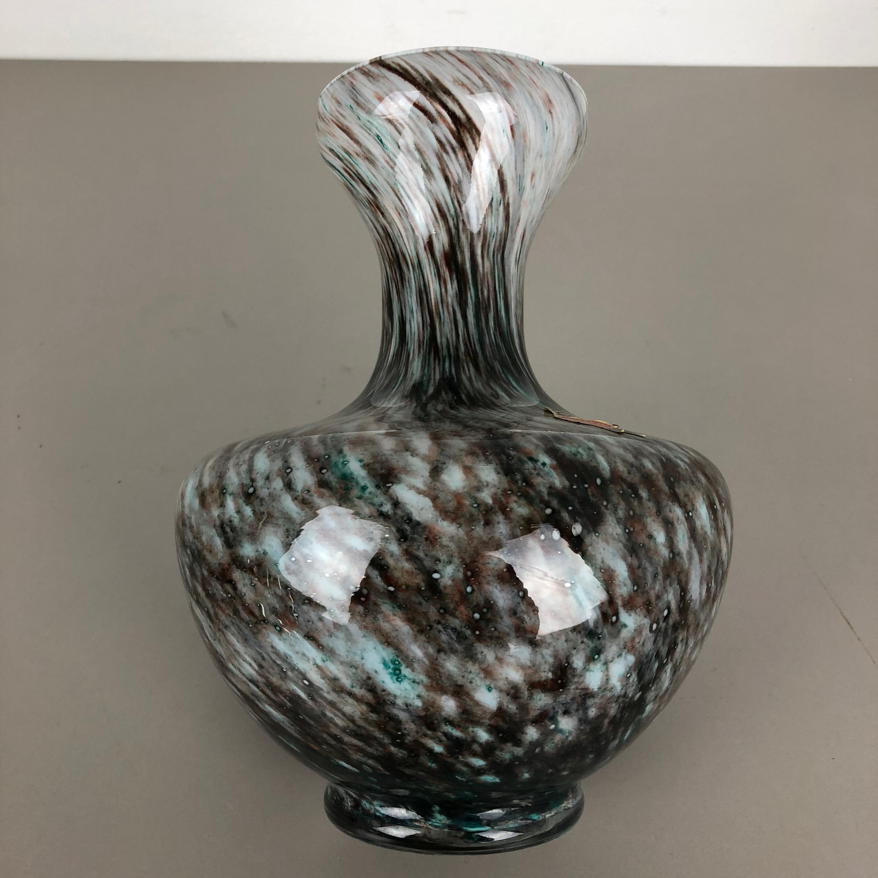 Rare Extra Large Vintage Pop Art Opaline Florence Glass Vase Design, Italy 1970s For Sale 8
