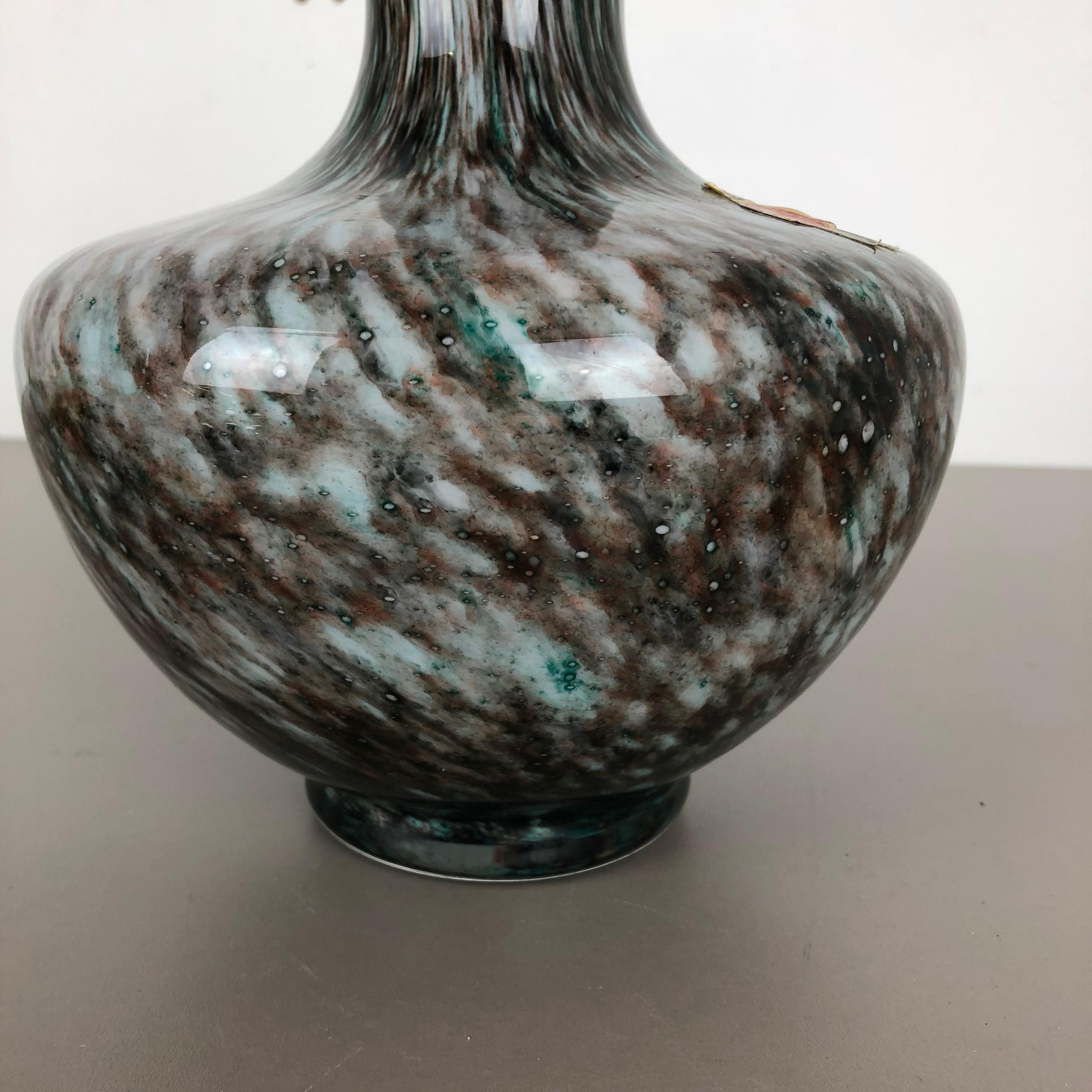 Rare Extra Large Vintage Pop Art Opaline Florence Glass Vase Design, Italy 1970s In Good Condition For Sale In Kirchlengern, DE