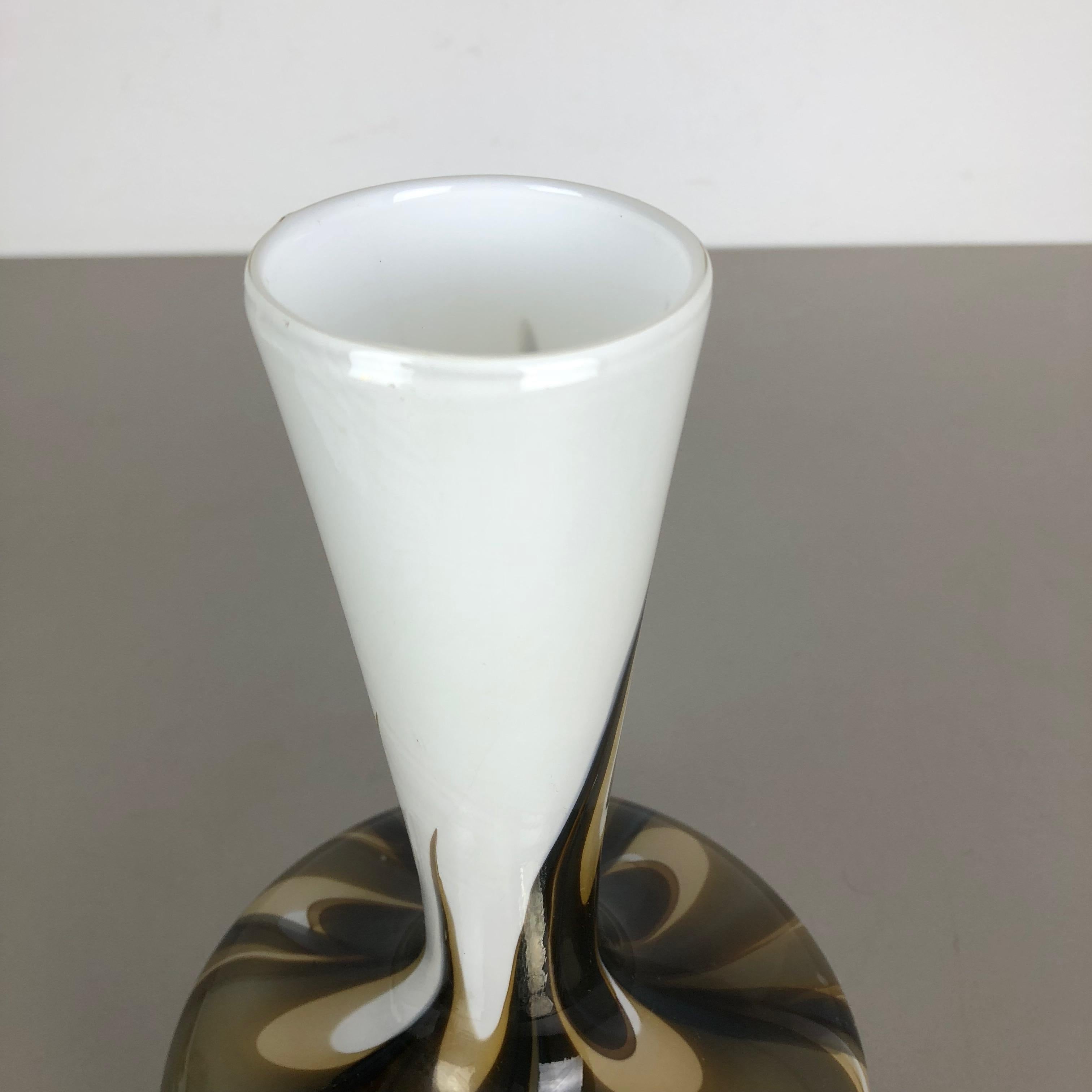 20ième siècle Très grand et rare vase Pop Art vintage en verre de Florence en forme d'opaline, Italie, années 1970 en vente