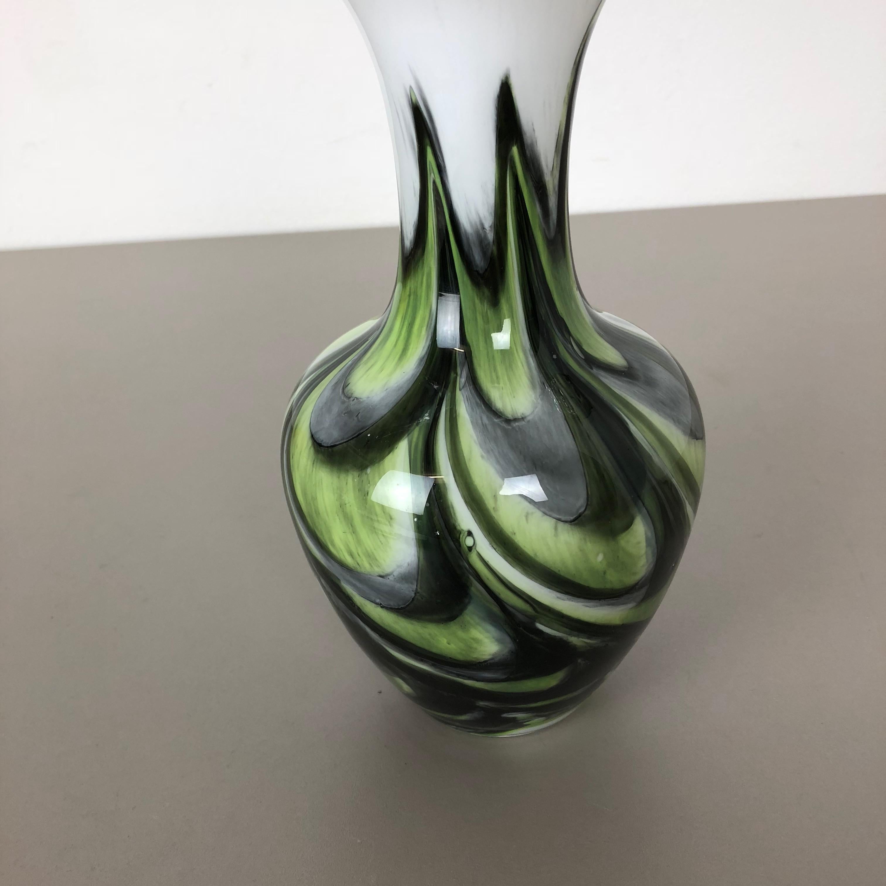 20th Century Rare Extra Large Vintage Pop Art Opaline Florence Glass Vase Design, Italy 1970s For Sale