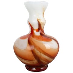 Rare Extra Large Vintage Pop Art Opaline Florence Glass Vase Design Italy, 1970s
