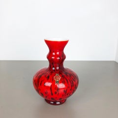 Rare Extra Large Vintage Pop Art Opaline Florence Glass Vase Design, Italy