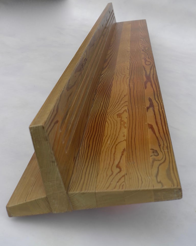 Rare Extra Large Wall Mounted Coat Rack in Solid Pine by Jakob Kielland