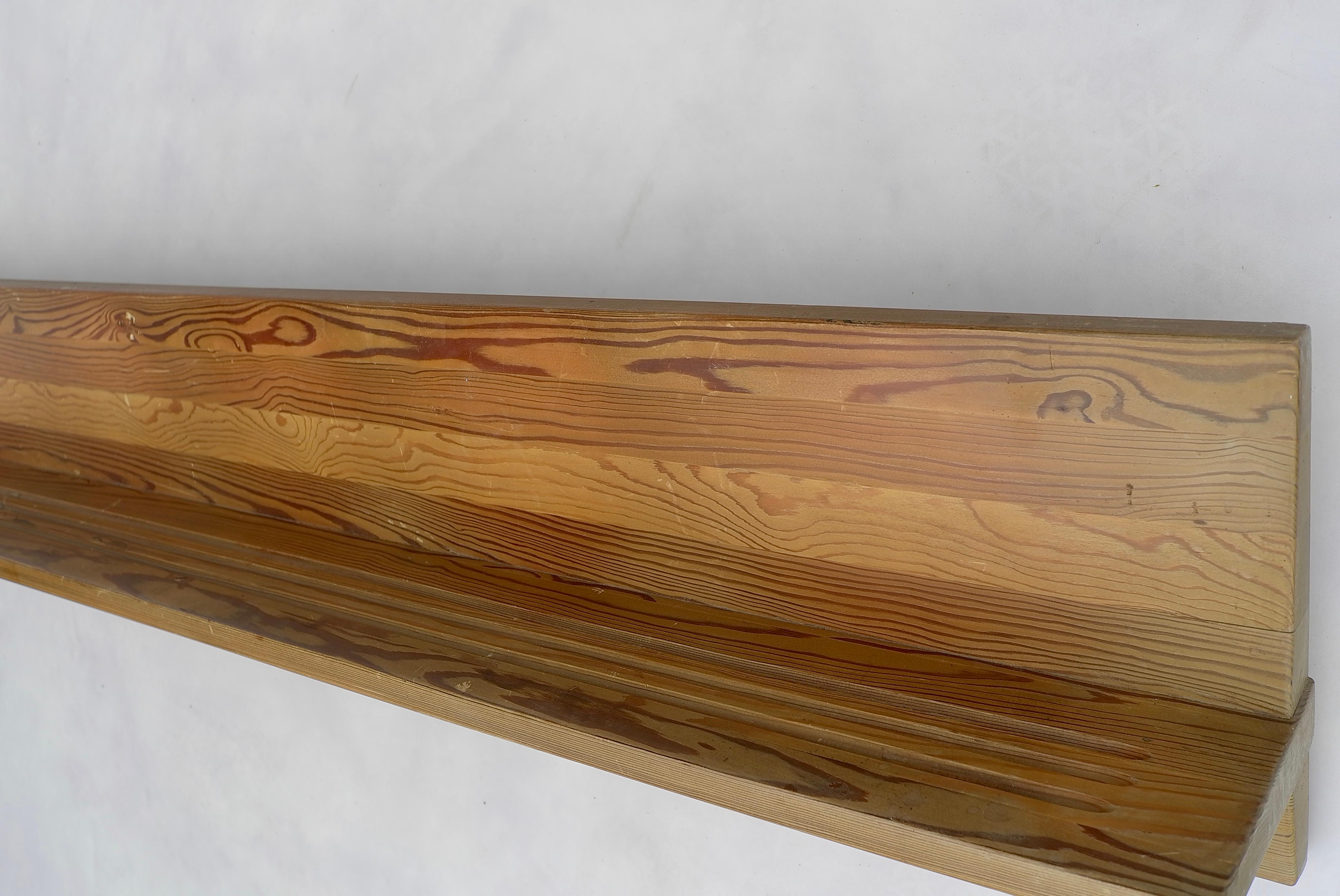 Danish Rare Extra Large Wall Mounted Coat Rack in Solid Pine by Jakob Kielland Brandt For Sale