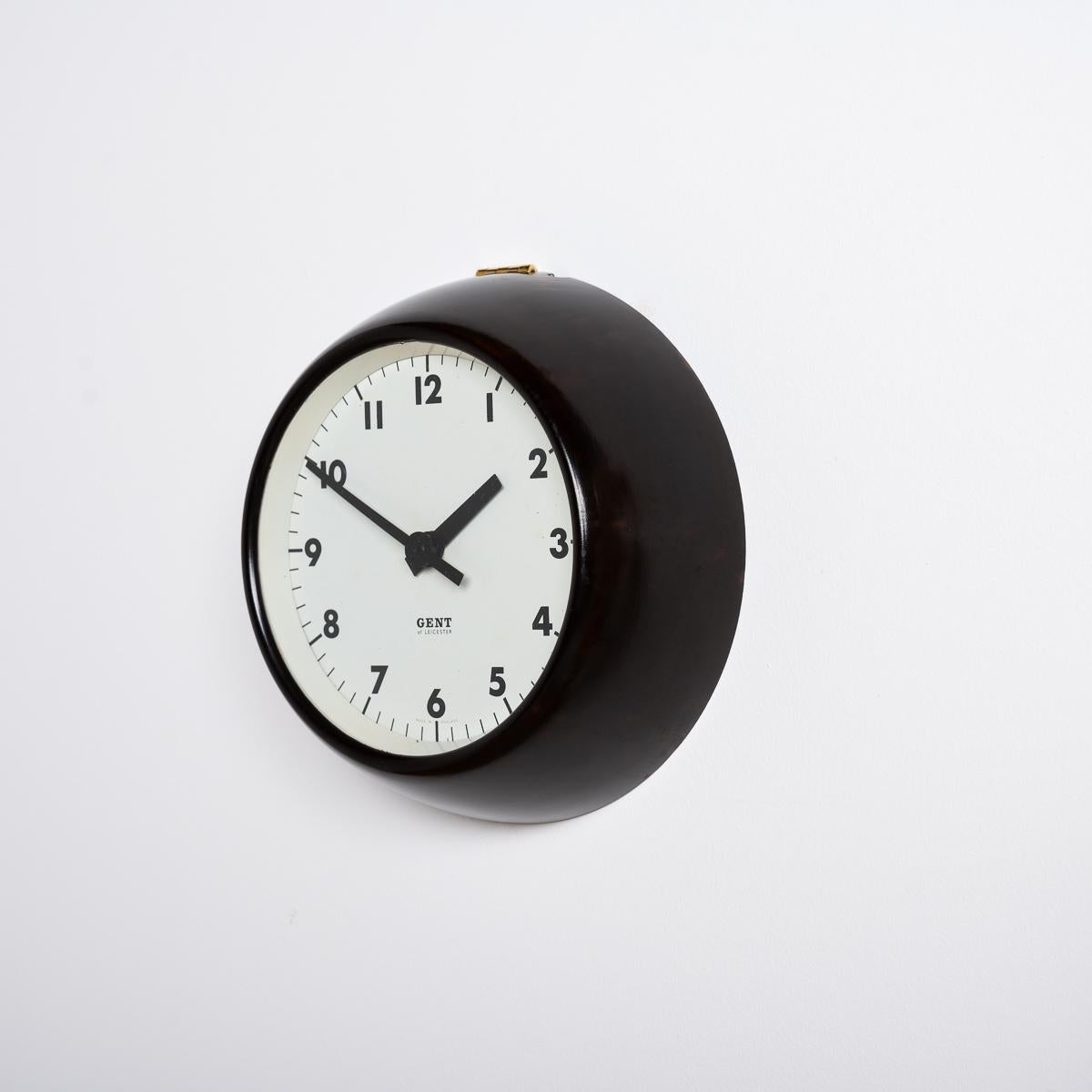 Rare Extra Small Vintage Bakelite Wall Clock by Gent of Leicester - IG221303C 5