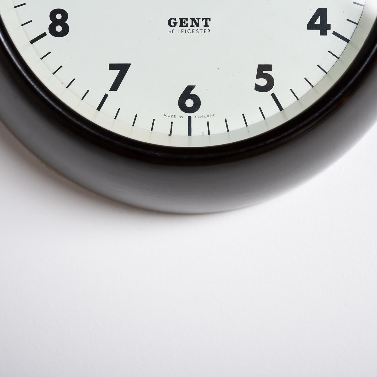 Steel Rare Extra Small Vintage Bakelite Wall Clock by Gent of Leicester - IG221303C