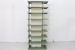 Rare Extra Tall Wim Rietveld Metal Bookcase Shelves for "De Bijenkorf"