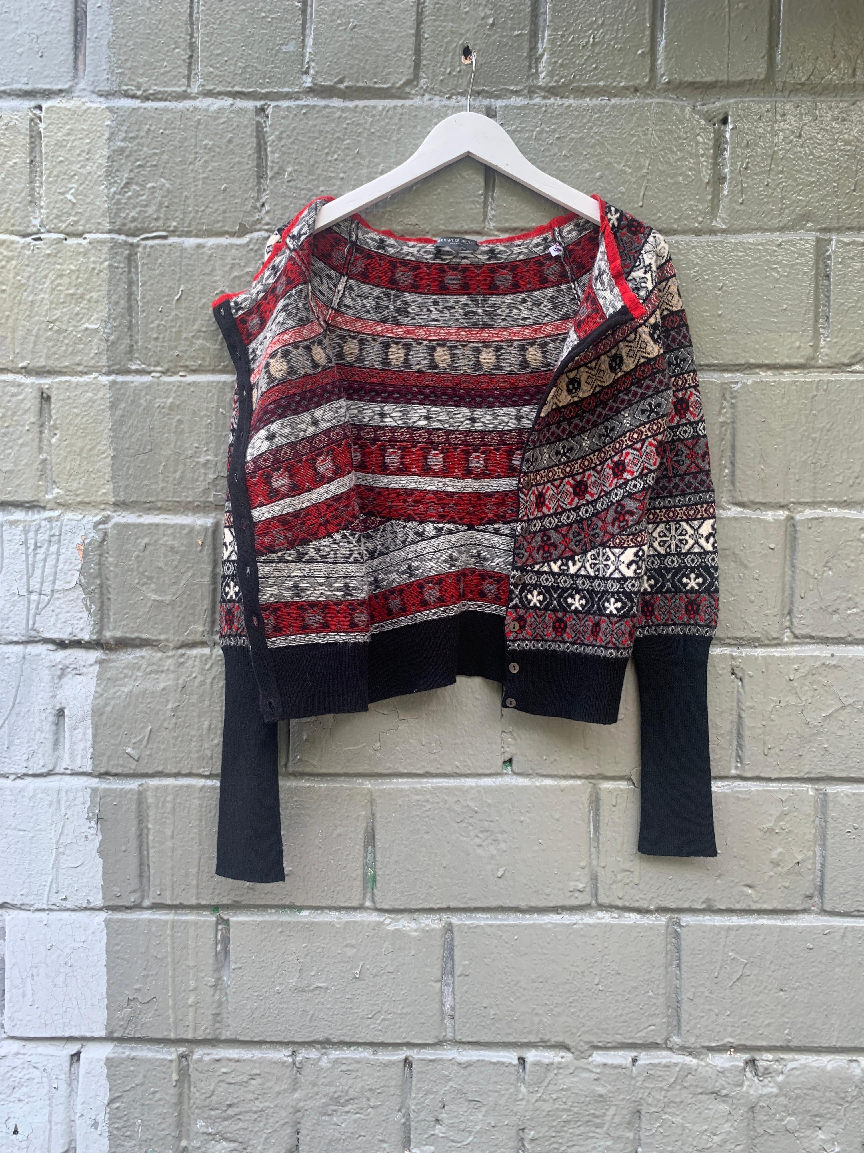 Rare F/W 2005 Alexander McQueen Pull / cardigan en laine bouillie Isle Of You en vente 10