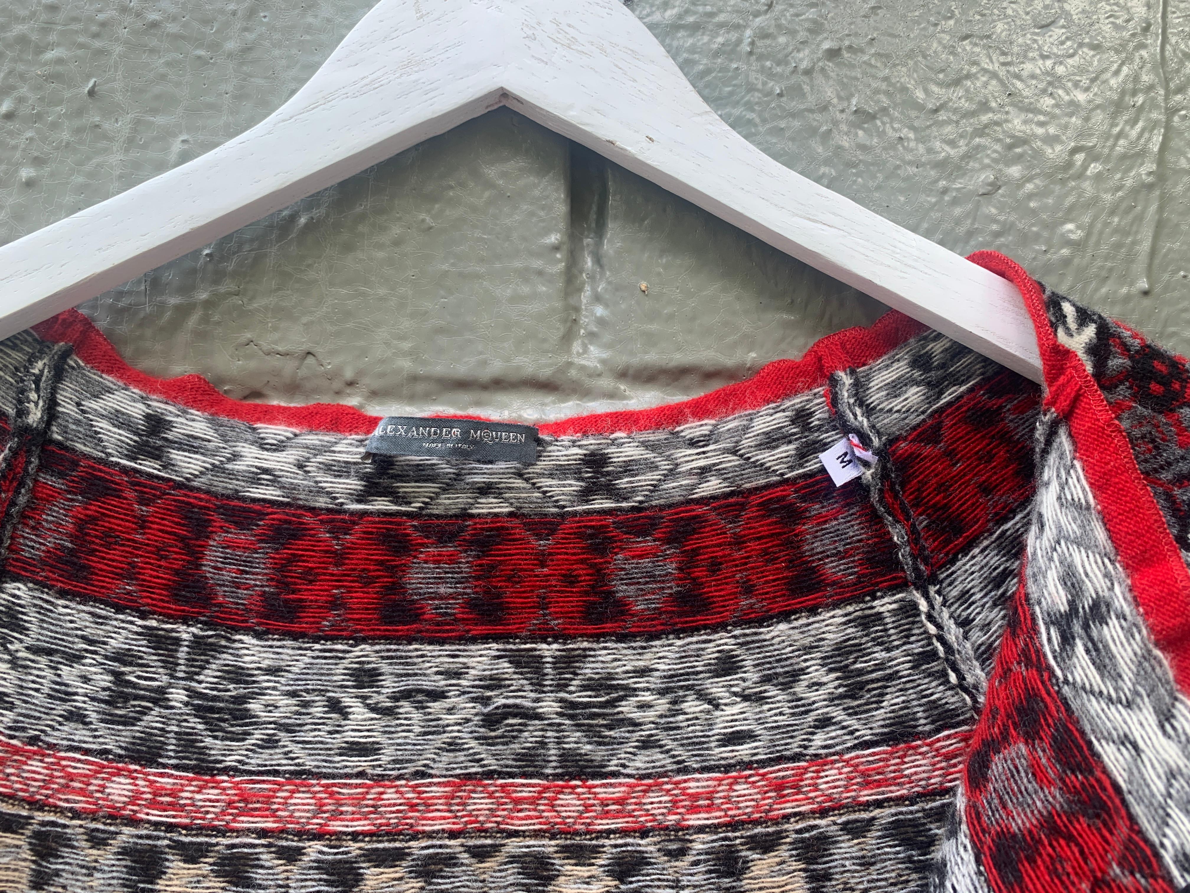 Rare F/W 2005 Alexander McQueen Pull / cardigan en laine bouillie Isle Of You en vente 15