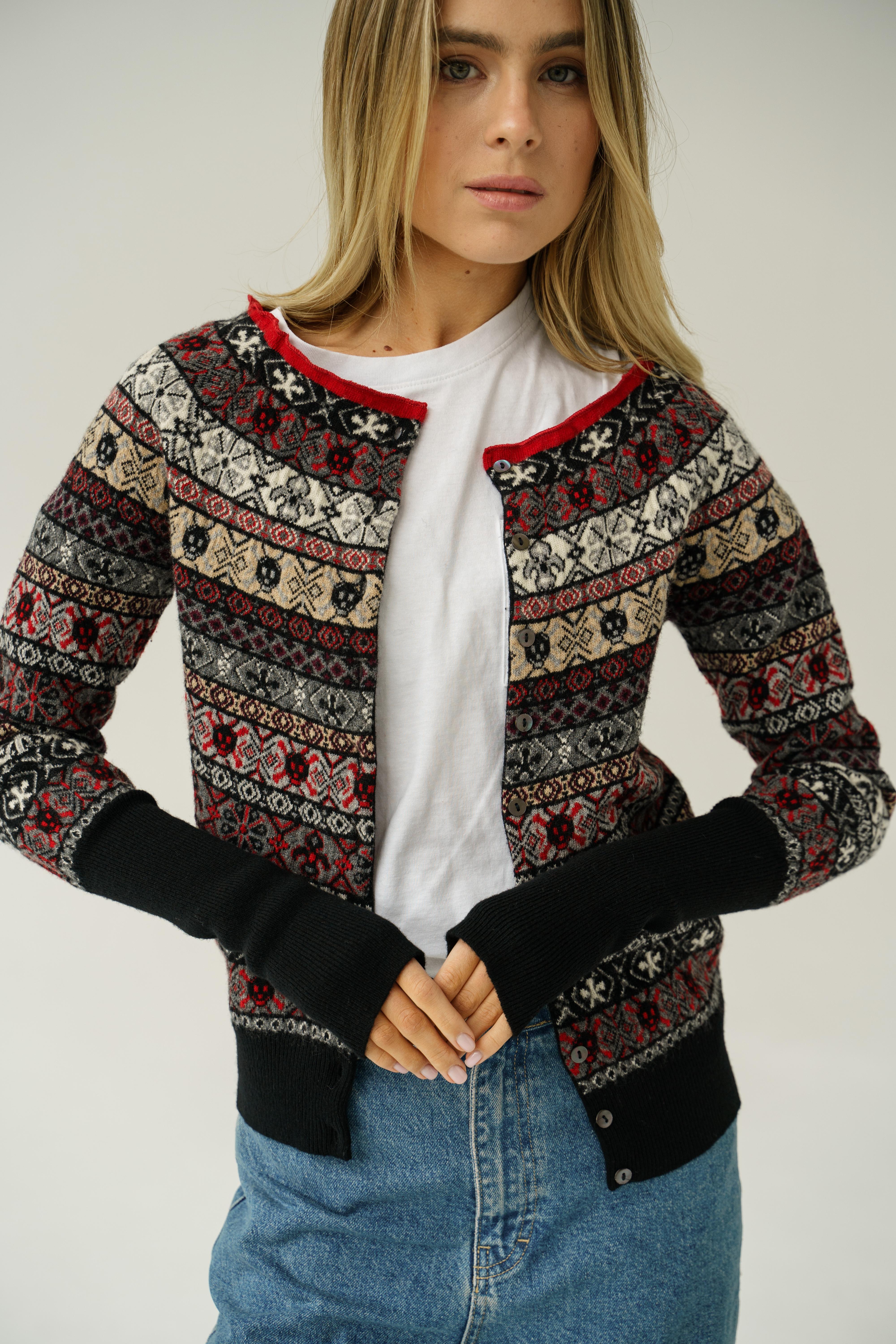 Rare F/W 2005 Alexander McQueen Pull / cardigan en laine bouillie Isle Of You Pour femmes en vente