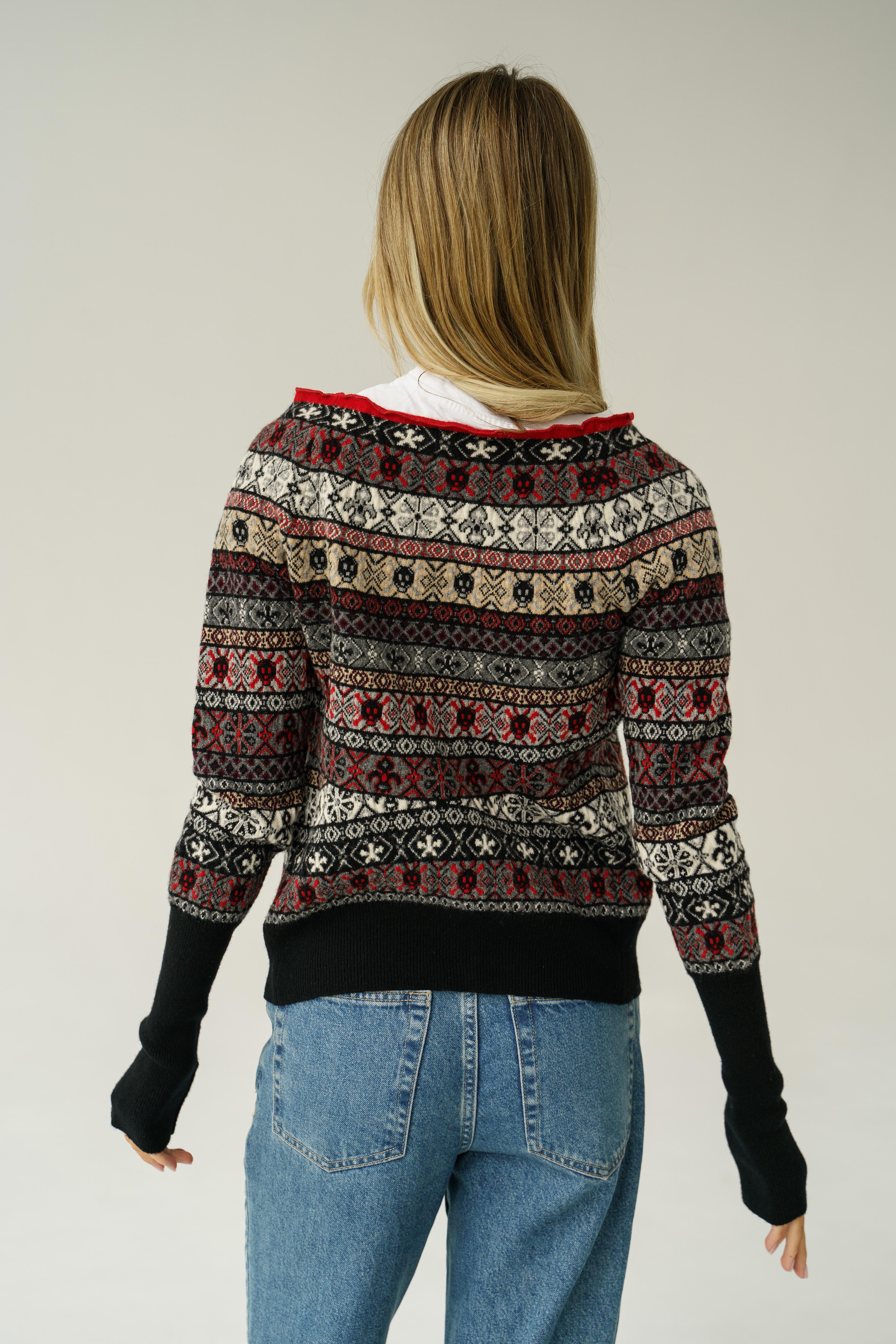 Rare F/W 2005 Alexander McQueen Pull / cardigan en laine bouillie Isle Of You en vente 3