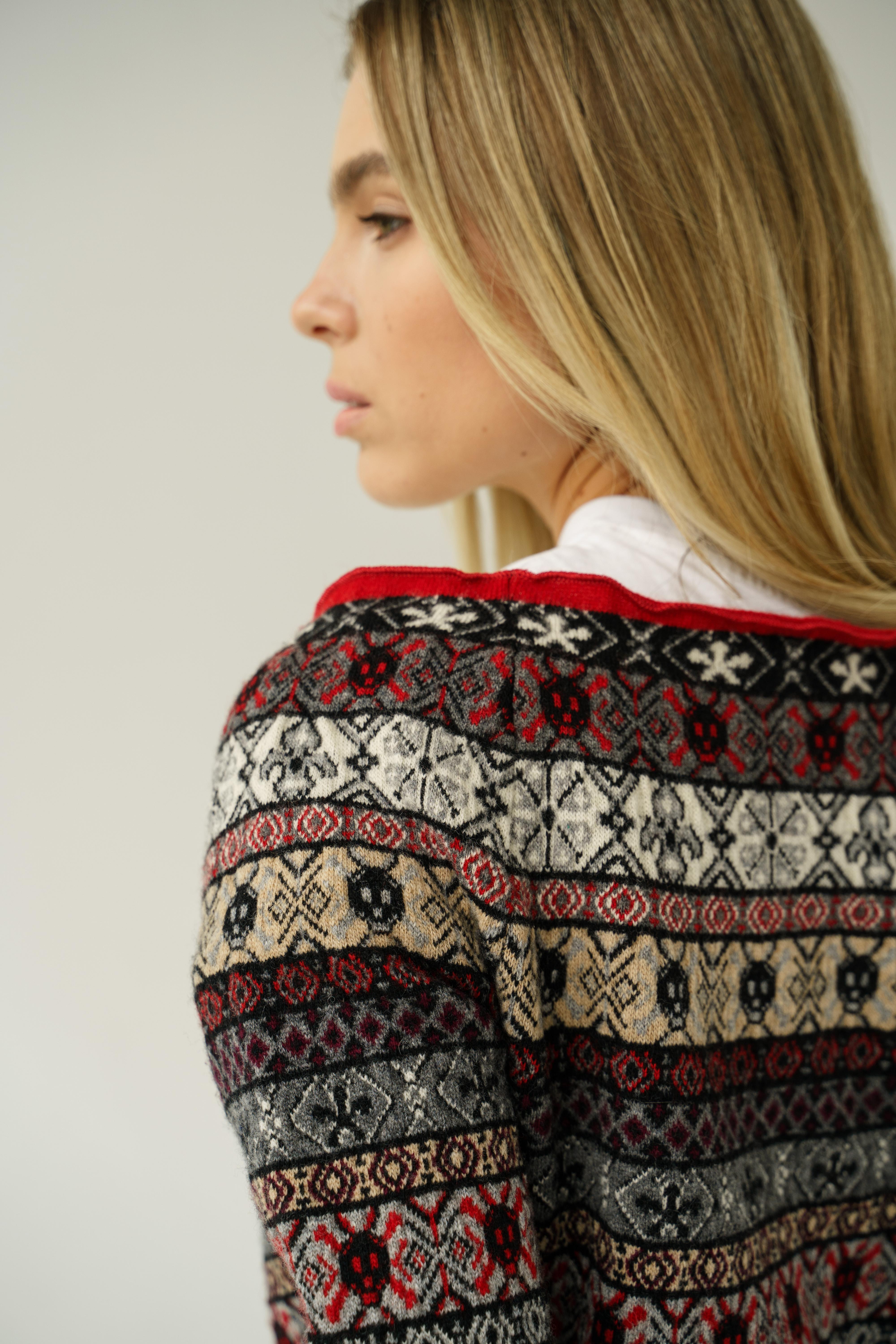 Rare F/W 2005 Alexander McQueen Pull / cardigan en laine bouillie Isle Of You en vente 4
