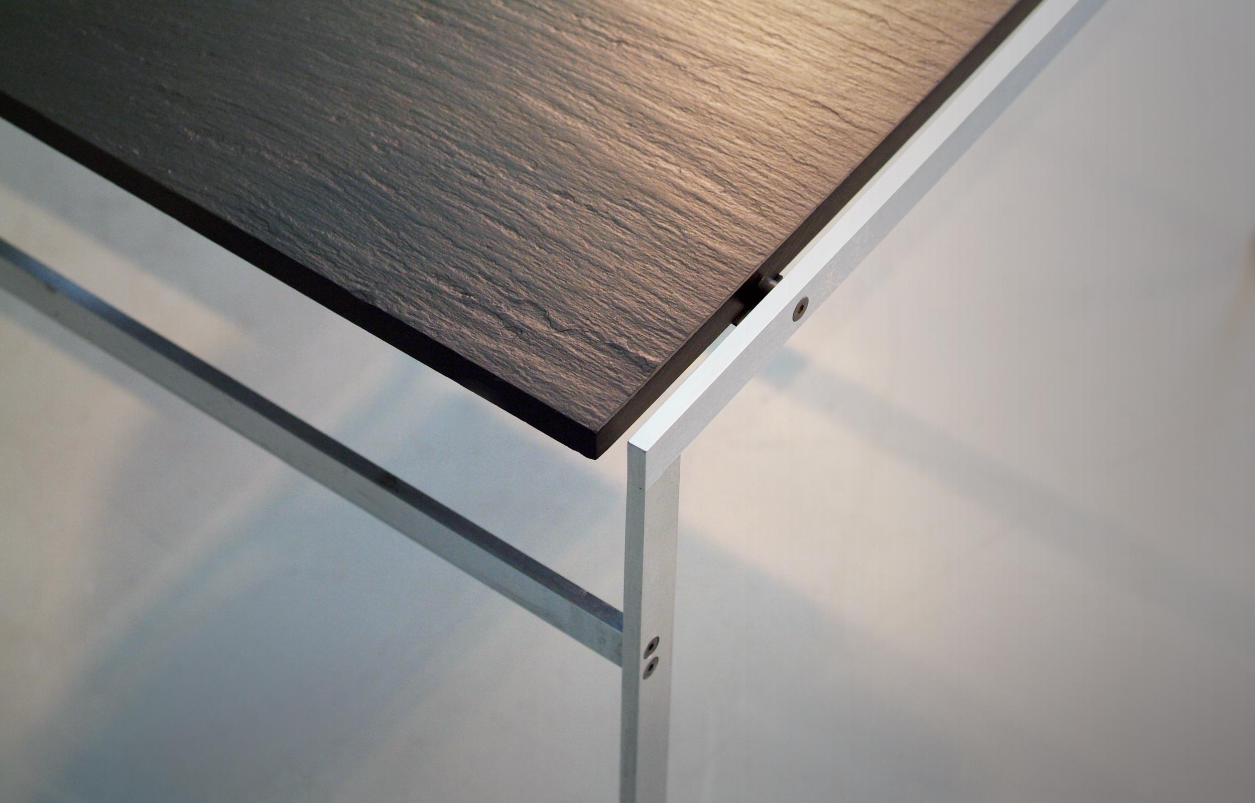 Mid-Century Modern Rare Fabricius Kastholm Side or Coffee Table Bo-Ex Denmark Slate Steel Black
