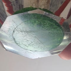 Rare Faceted Bohemian Amanita Muscaria Glass Paperweight