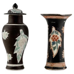 Extremely Rare Famille Noire Vases from Ca Mau Ship, Qing Dynasty, Yongzheng Era