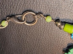 Rare Fancy Important Estate Natural Blue Green Turquoise Multi Strand Necklace