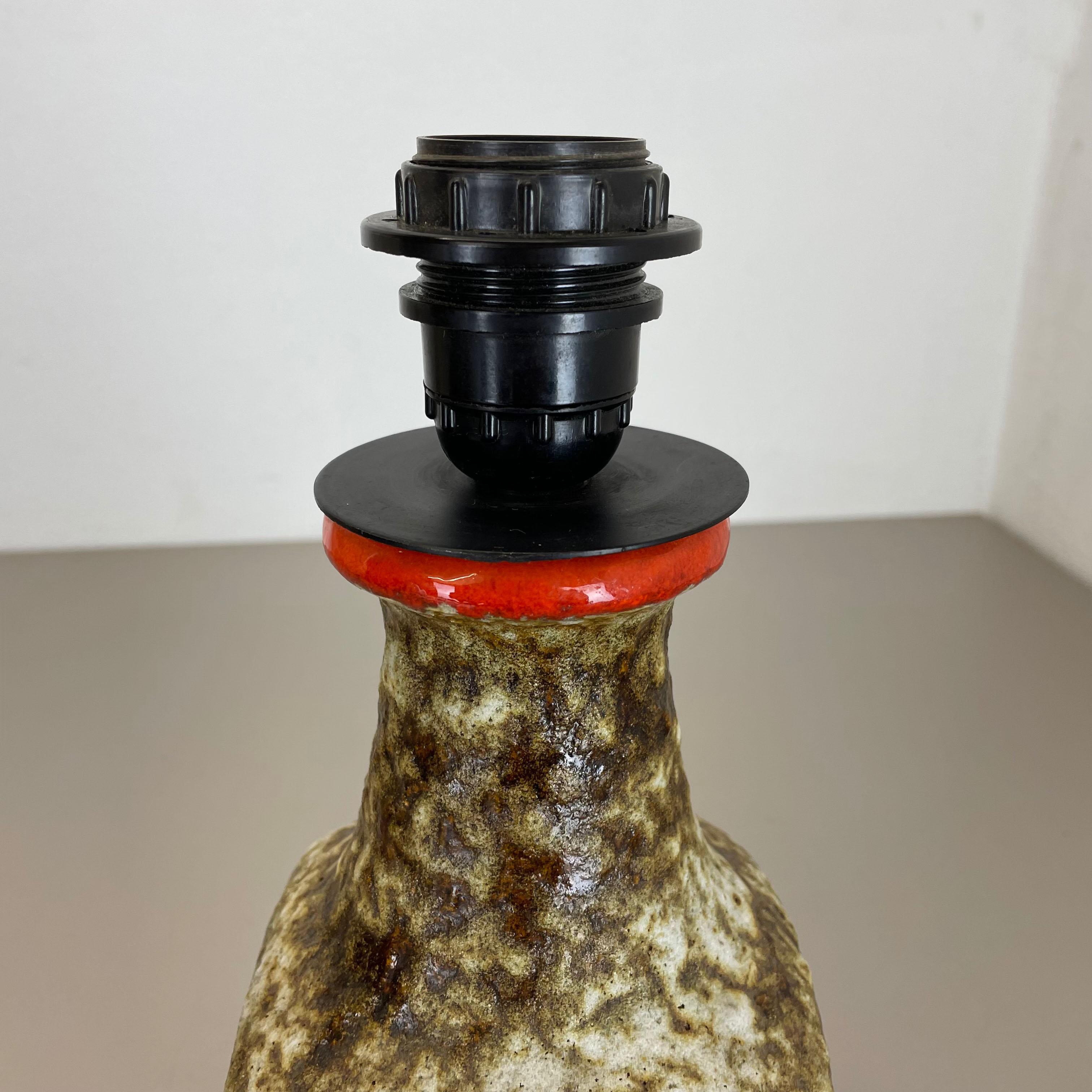 Rara lampada da tavolo in ceramica a lava grassa di Dümler & Breiden, Germania, anni '70 in vendita 4