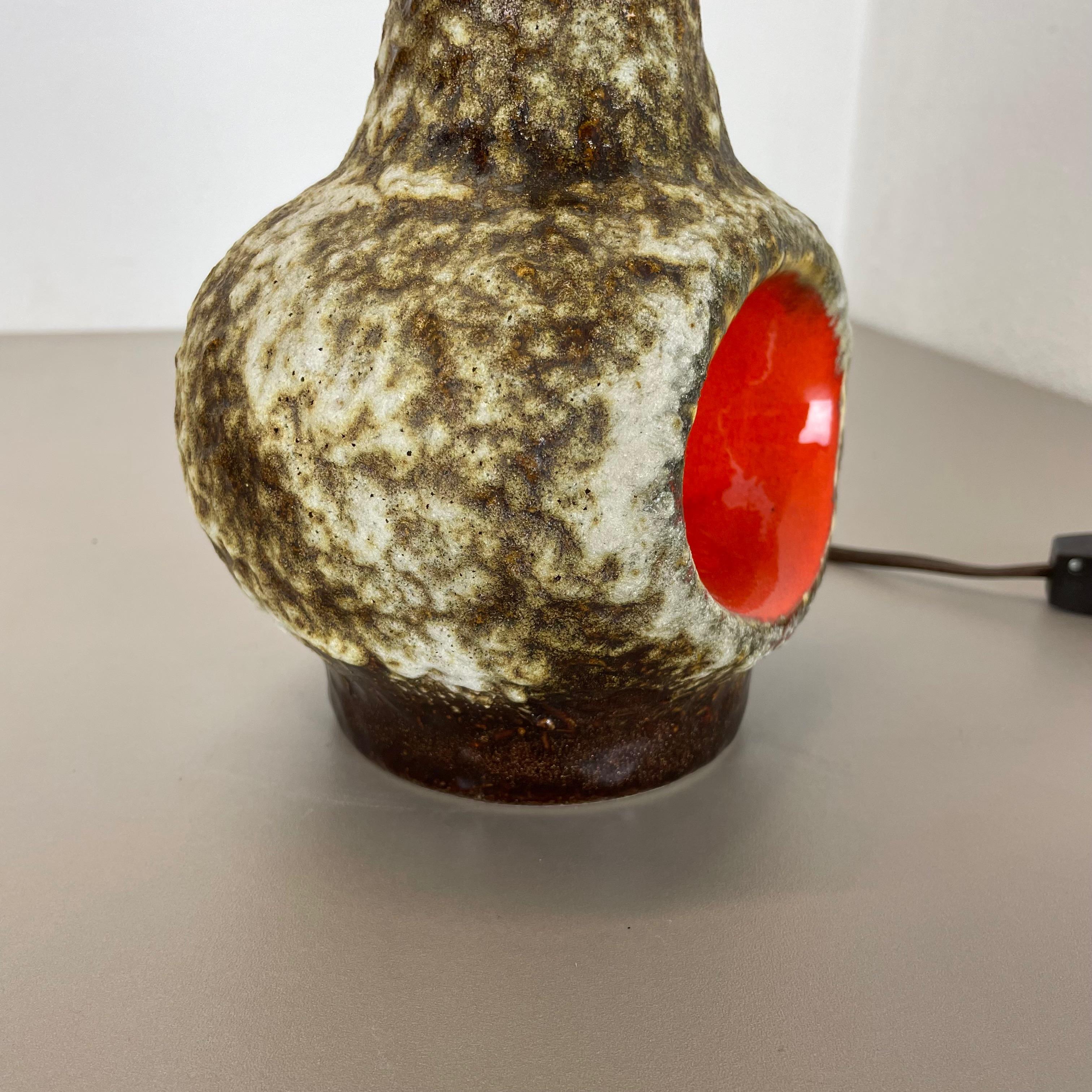 Rare lampe de table en céramique de lave grasse par Dümler et Breiden, Allemagne, 1970 en vente 1