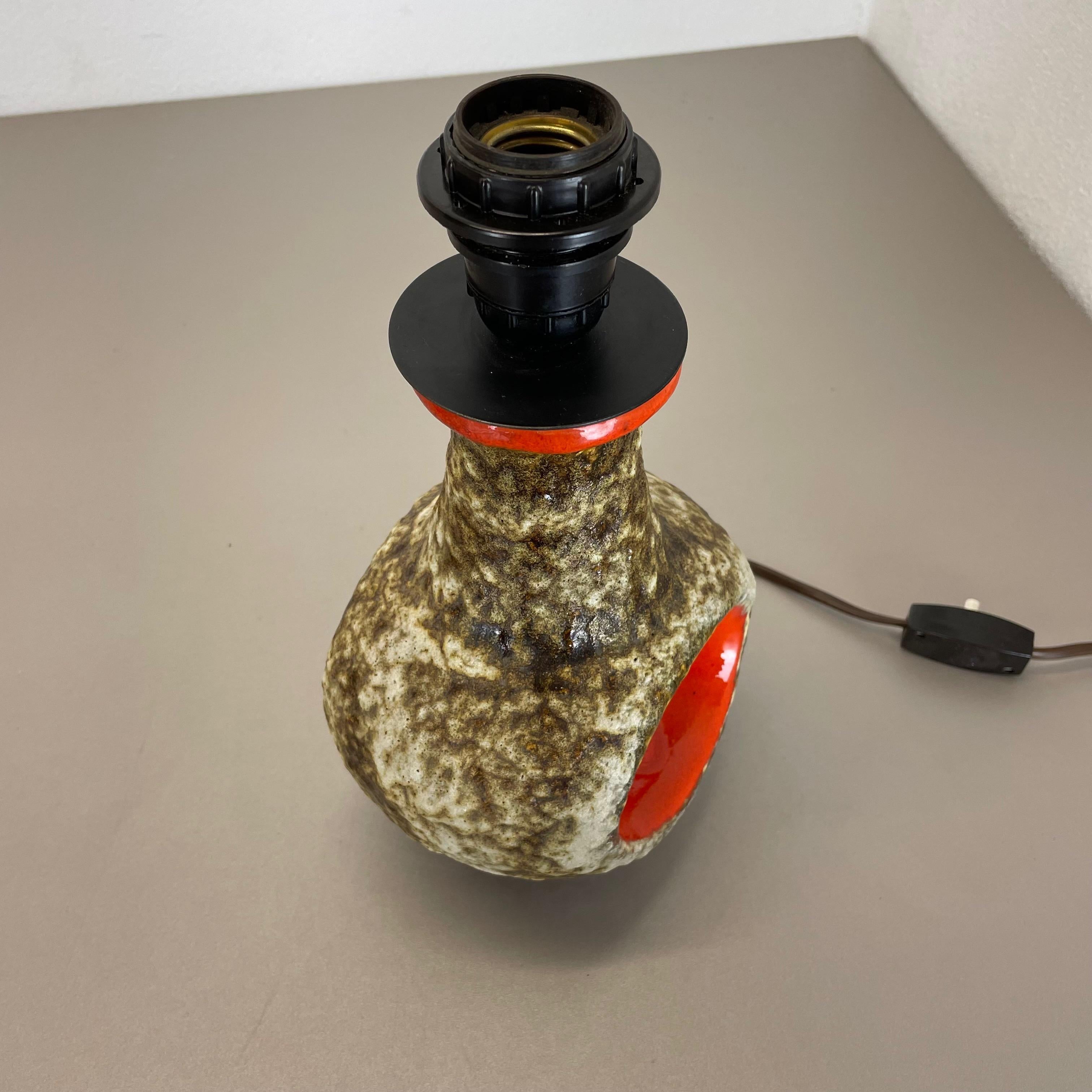 Rare Fat Lava Ceramic Pottery Table Light by Dümler and Breiden, Germany, 1970s For Sale 4