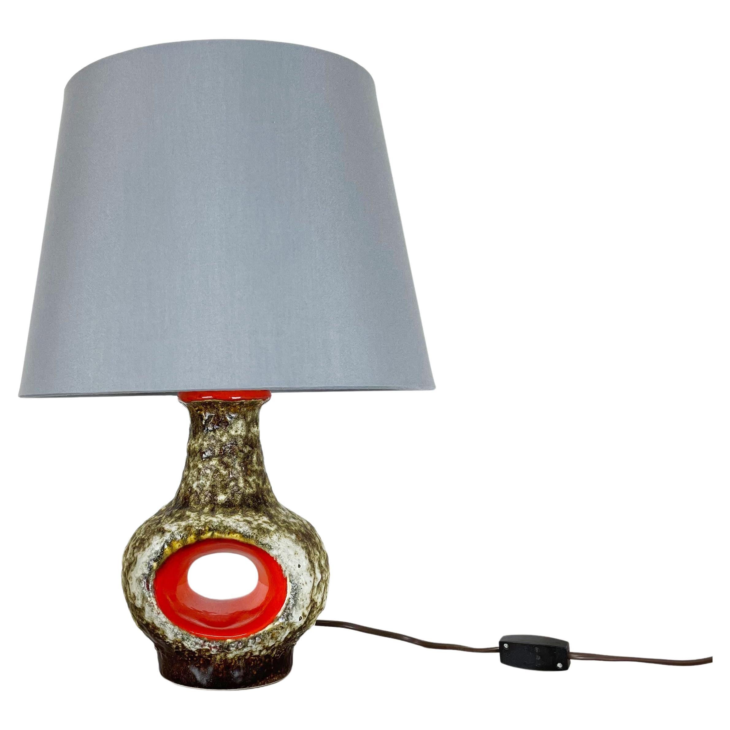 Rare Fat Lava Ceramic Pottery Table Light by Dümler and Breiden, Germany, 1970s For Sale