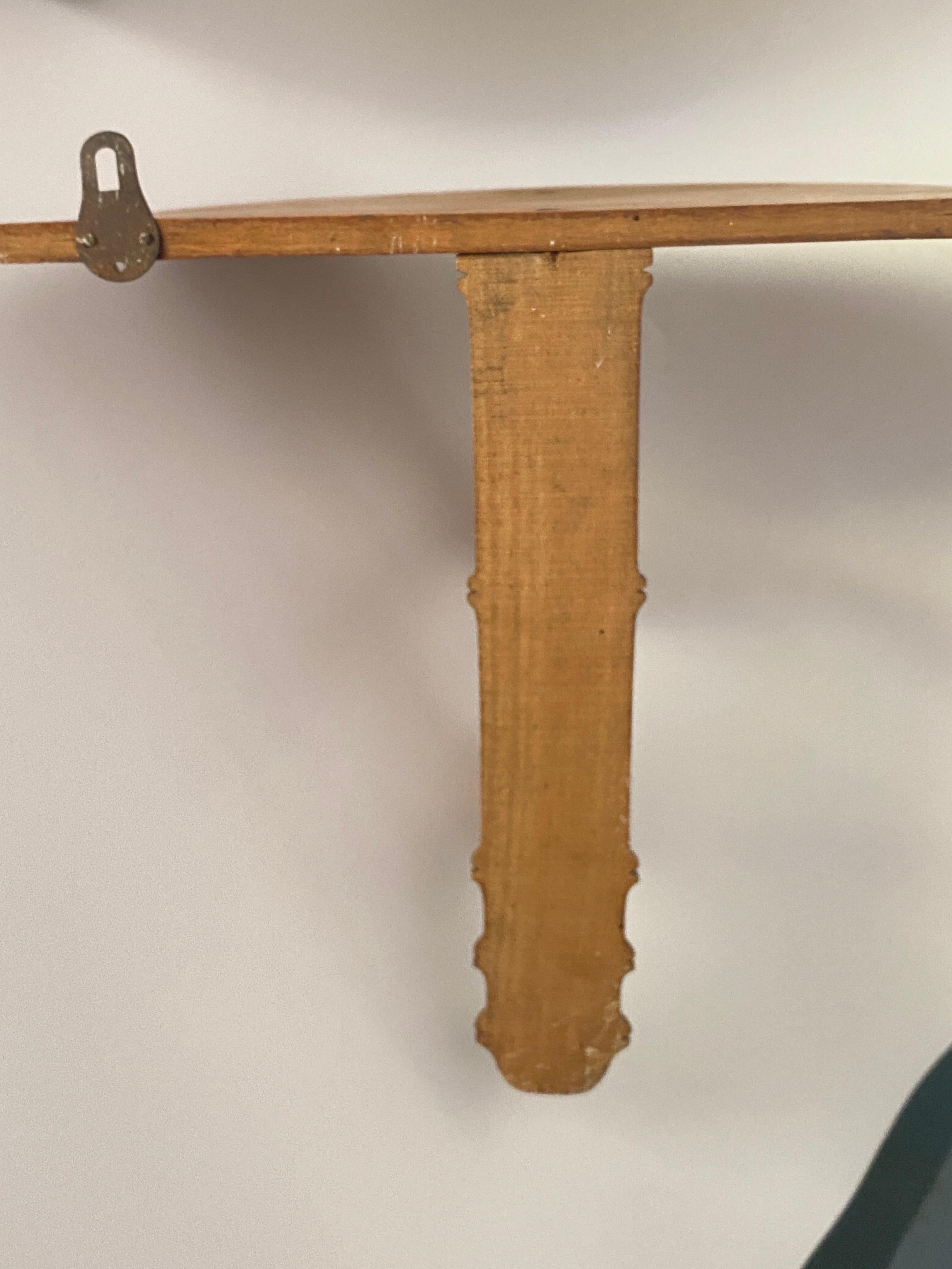 Rare Faux Bamboo Wall Bracket, Brown Color, France 1960 In Good Condition For Sale In Auribeau sur Siagne, FR