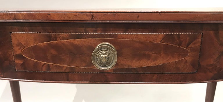 Server Table Federal Rare Federal Inlaid Mahogany Server or Side Table with Drawer, circa ...